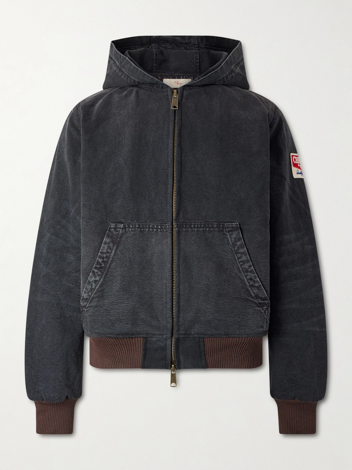 Cherry Los Angeles – Logo-Appliquéd Cotton-Canvas Hooded Jacket