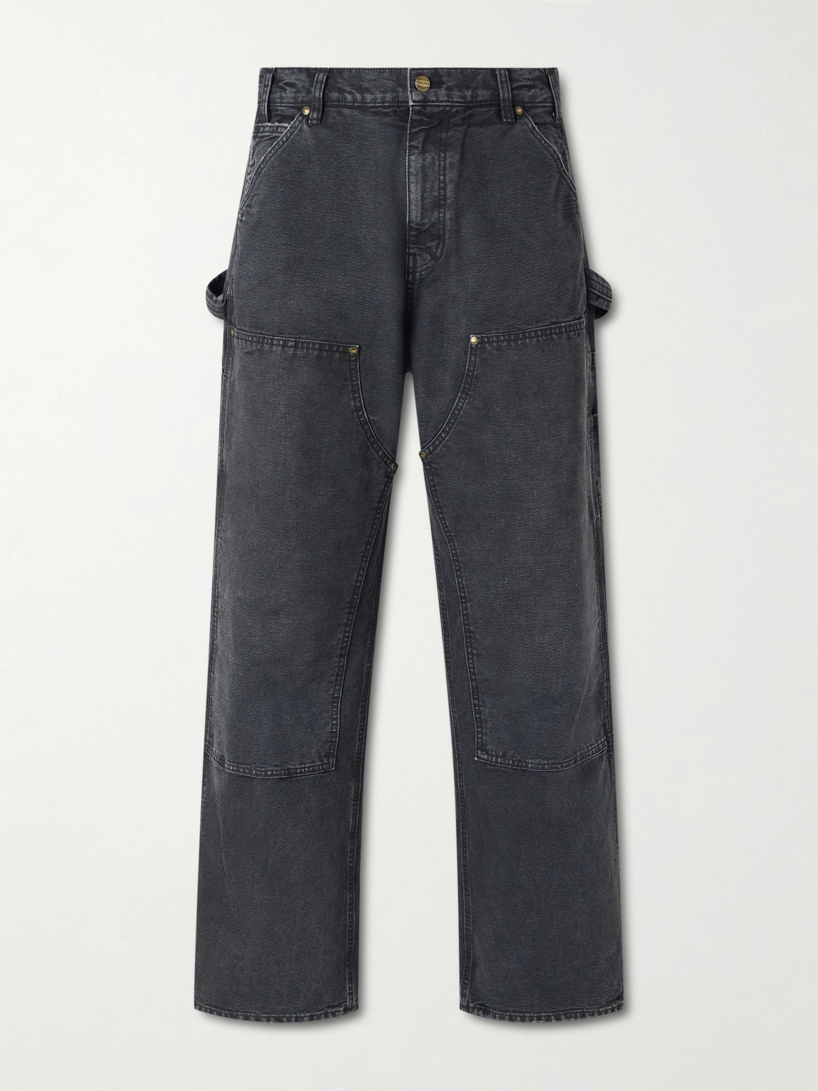 Cherry Los Angeles Wide-leg Double-knee Distressed Jeans In Multi