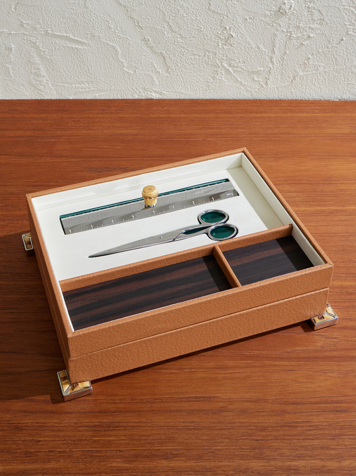 Lorenzi Milano Desk Set In Brown