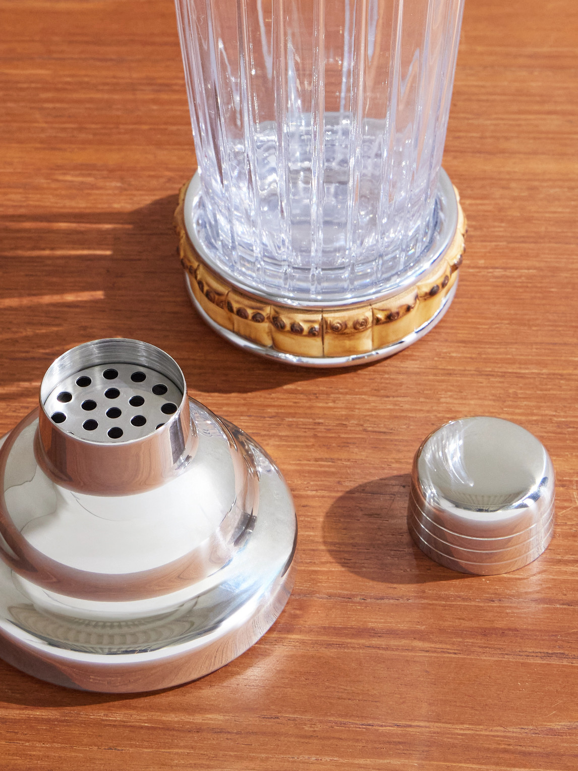  Lorenzi Milano - Glass, Bamboo And Stainless Steel Cocktail Shaker - Men - Neutrals 