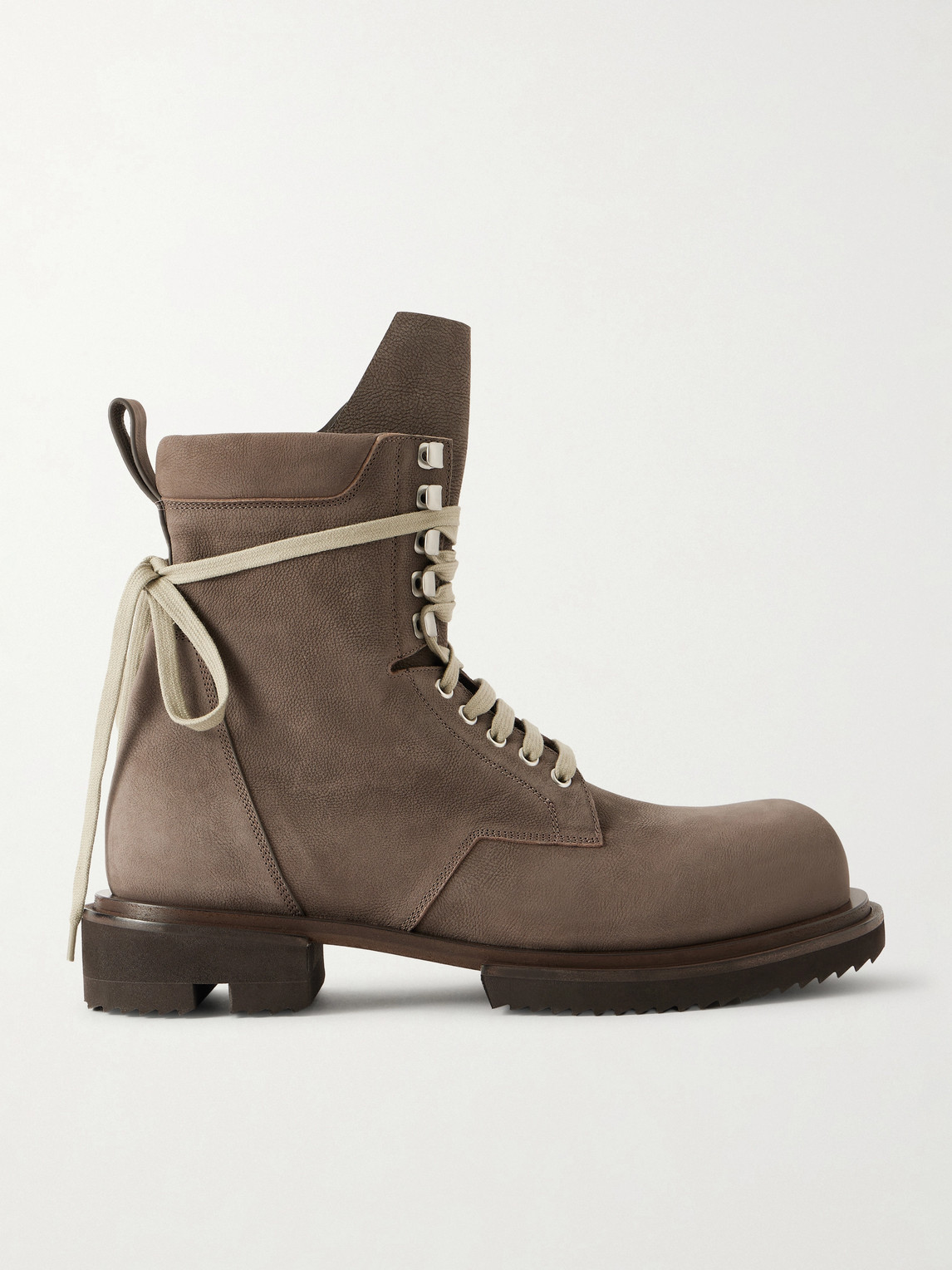 Rick Owens Army Gabe Full-grain Nubuck Boots In Brown