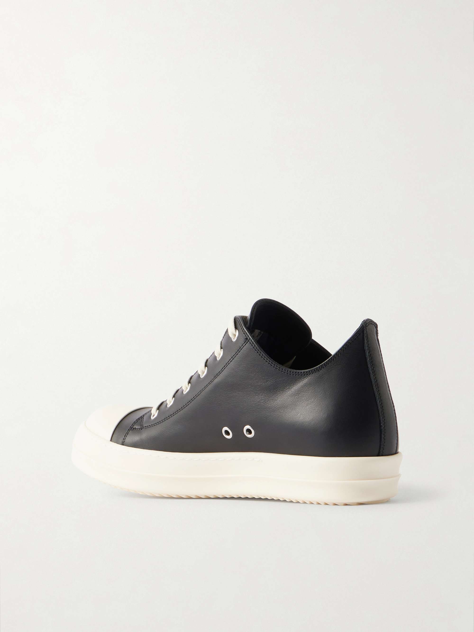 RICK OWENS Ramones Leather Sneakers for Men | MR PORTER
