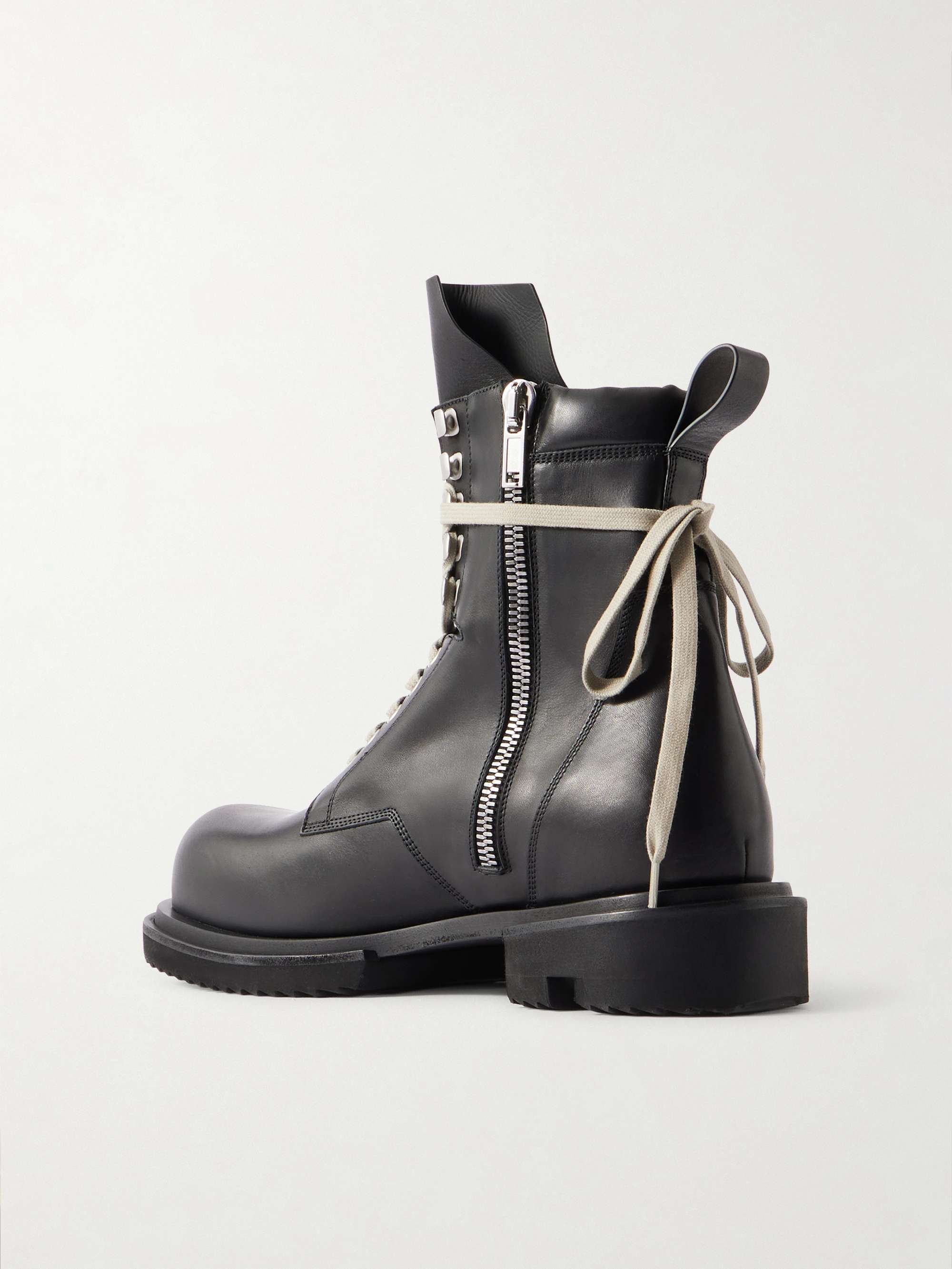 RICK OWENS Army Gabe Leather Boots for Men | MR PORTER