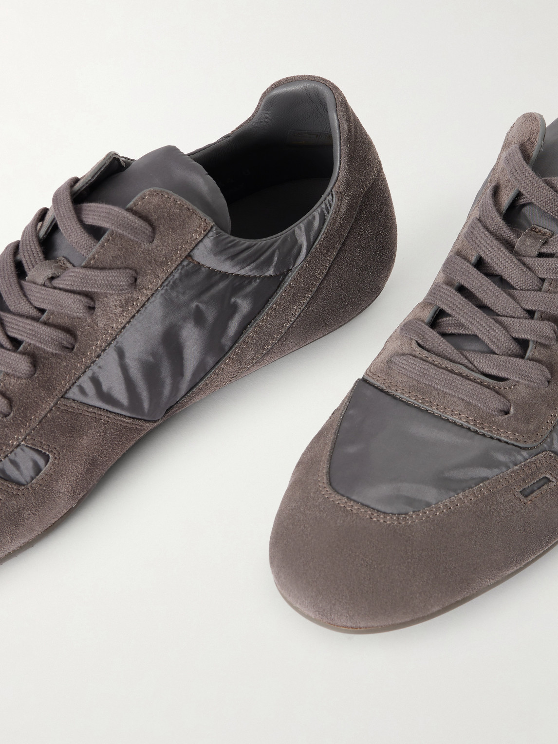 Minimal Suede And Nylon Sneakers