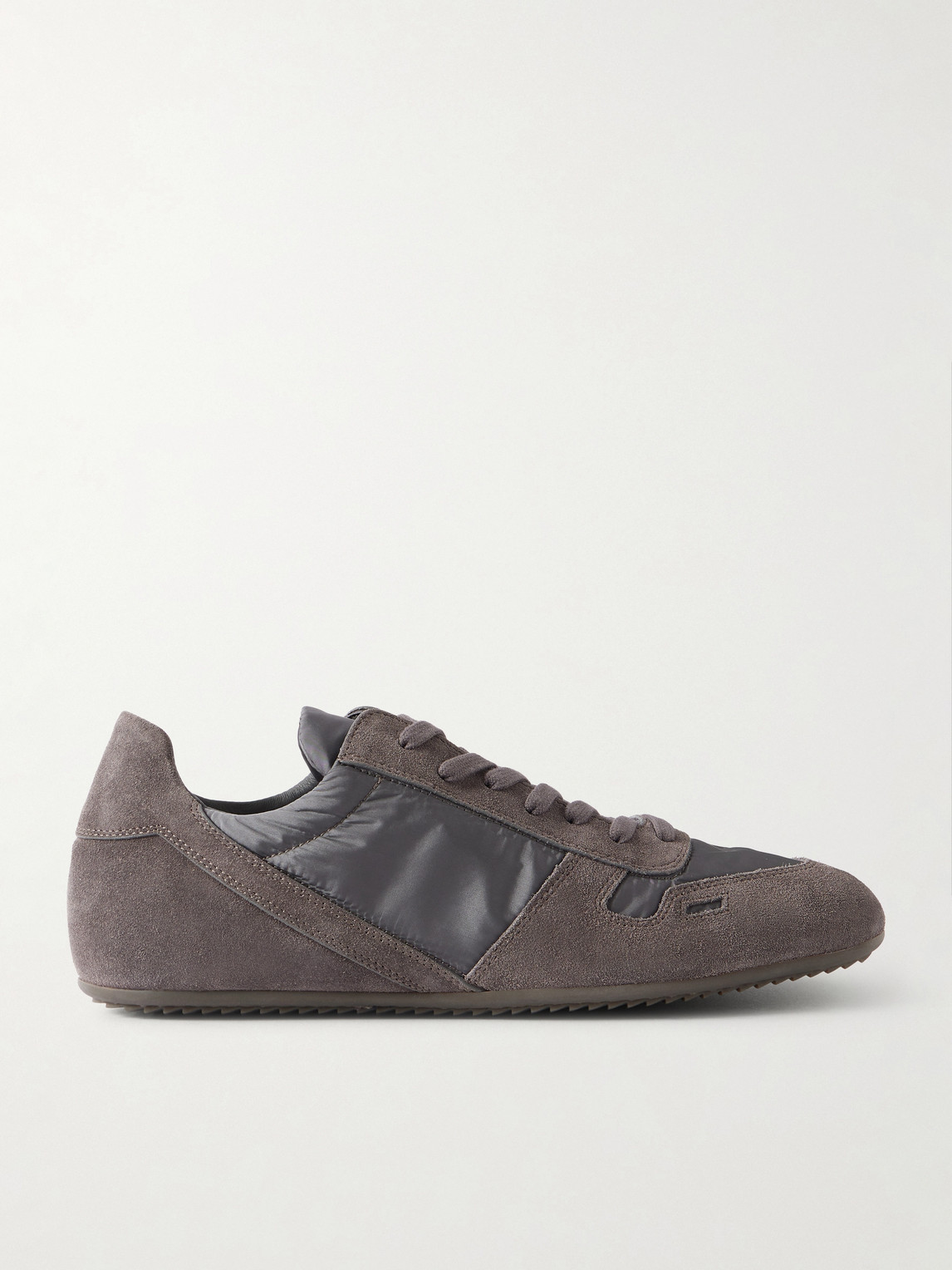 Rick Owens Minimal Suede and Nylon Sneakers EU 44