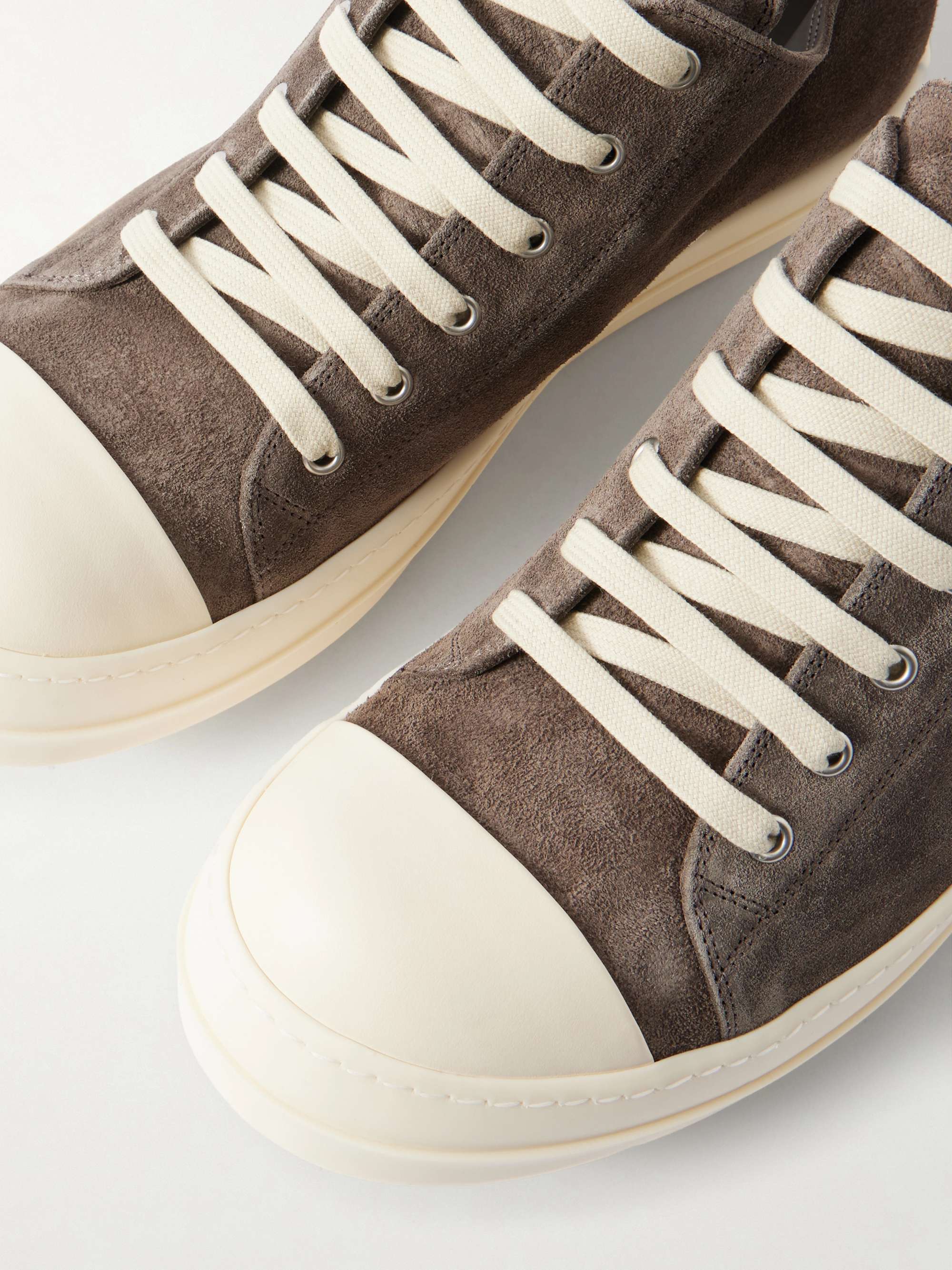 RICK OWENS Ramones Suede Sneakers for Men | MR PORTER