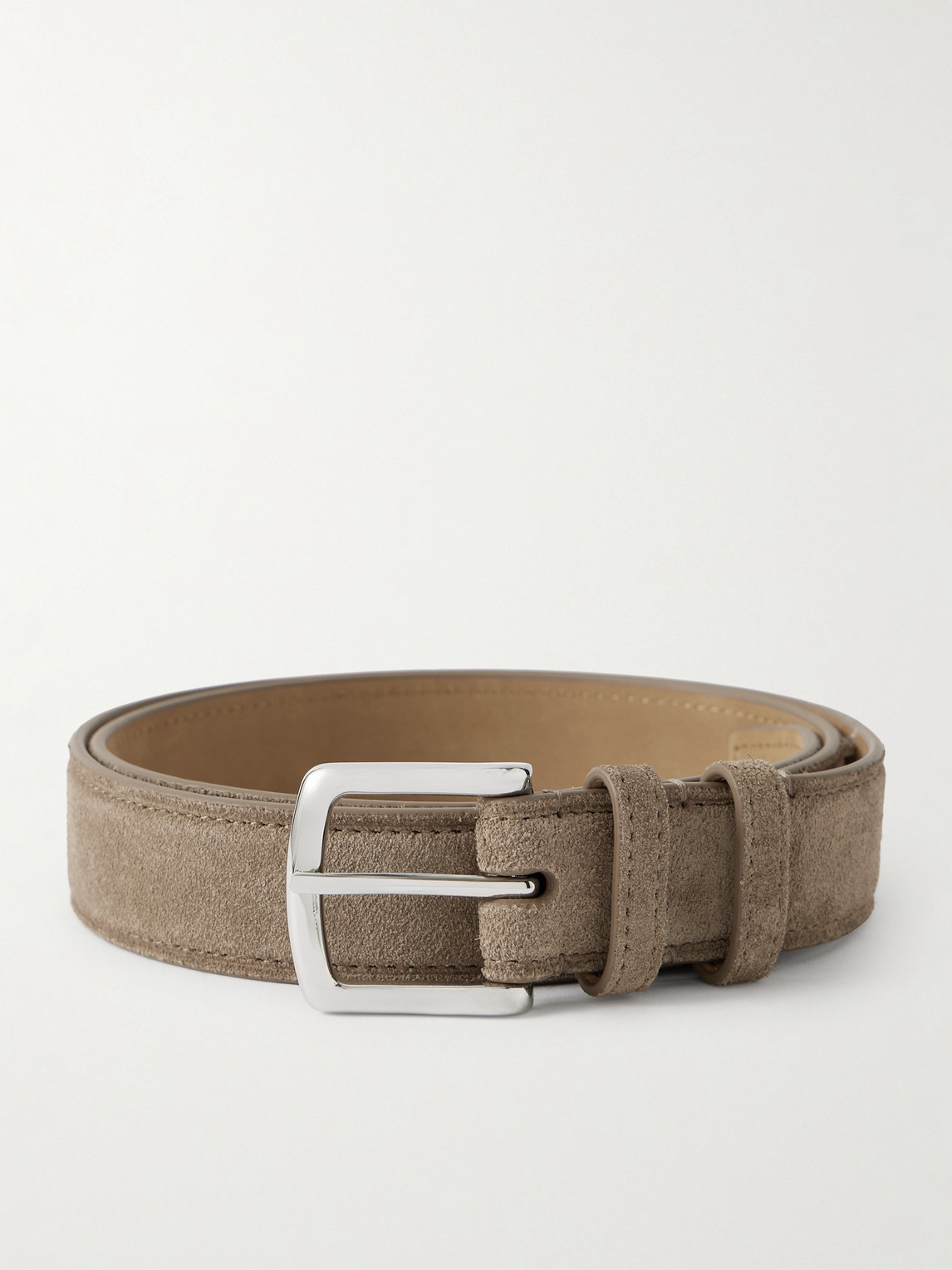 George Cleverley 3cm Suede Belt In Brown