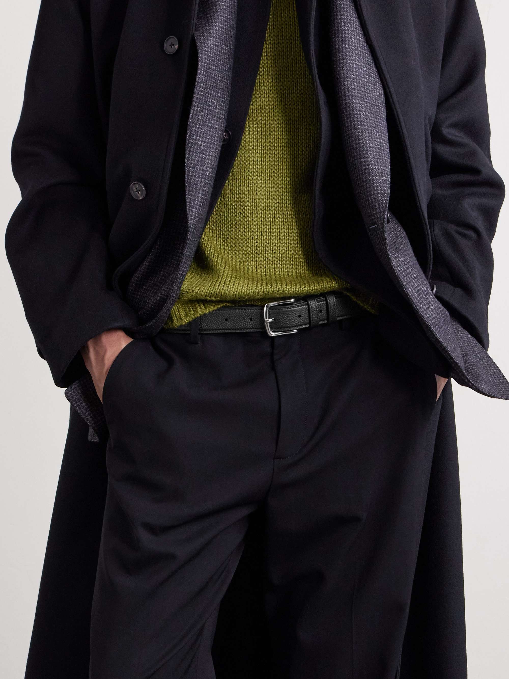 GEORGE CLEVERLEY 3.5cm Brown 1786 Russian Hide Vegetable-Tanned Cross-Grain Leather Belt