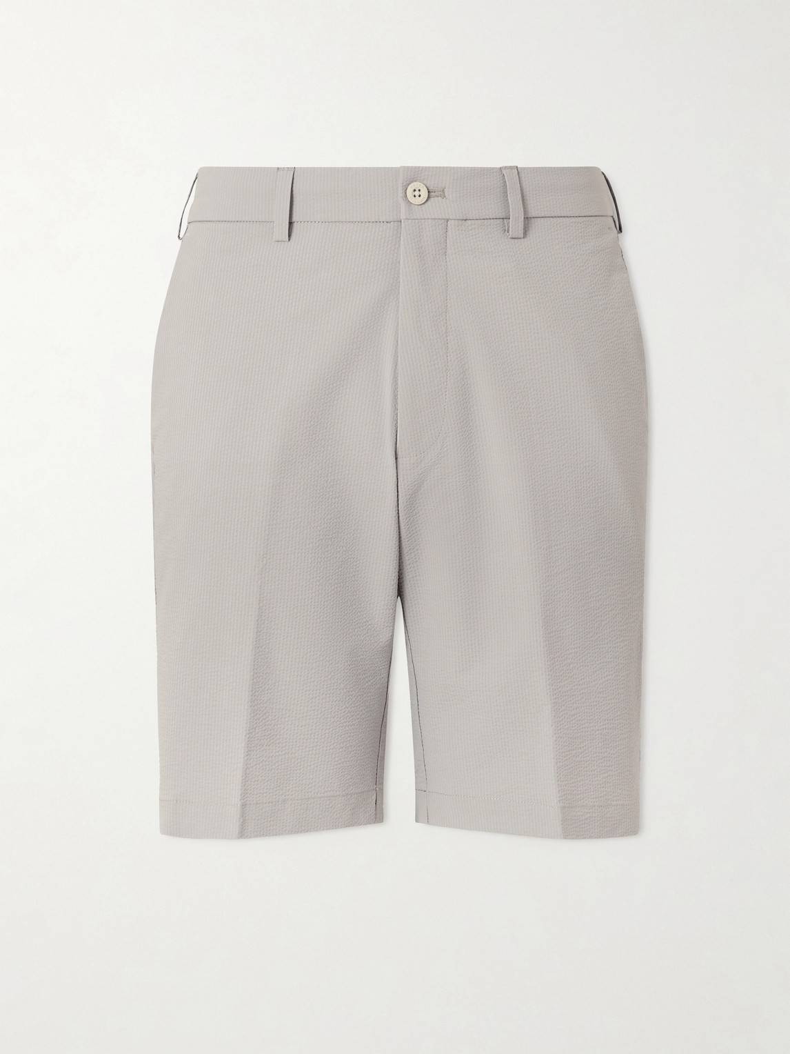 Peter Millar Matlock Straight-leg Stretch-seercucker Shorts In Neutral