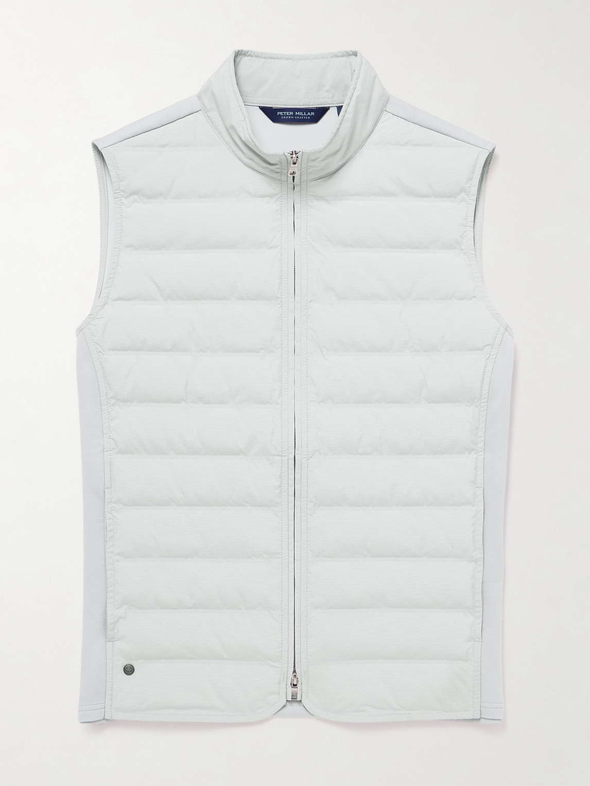 Peter Millar Winsome Hybrid Quilted Striped Shell and Piqué Gilet - Men