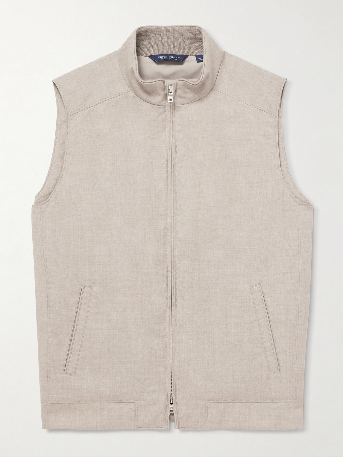 Peter Millar Excursionist Lite Padded Wool Gilet In Neutral