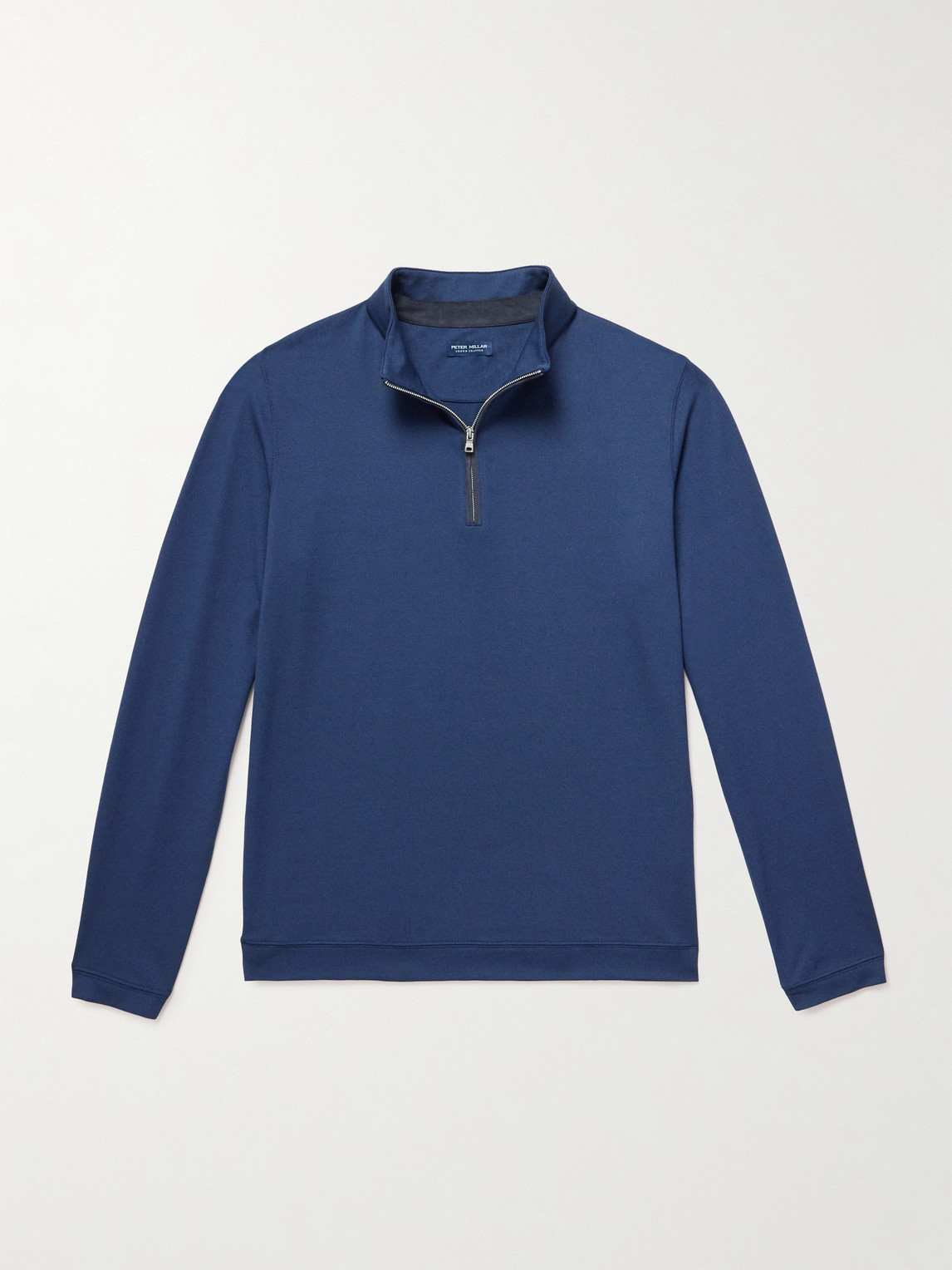 Peter Millar Albatross Piqué Half-zip Sweater In Blue