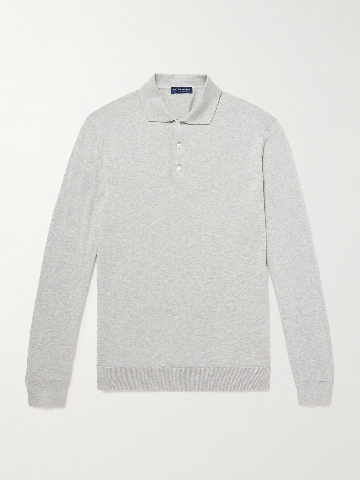 Peter Millar Mariner Sea Island Cotton Polo Shirt In Gray