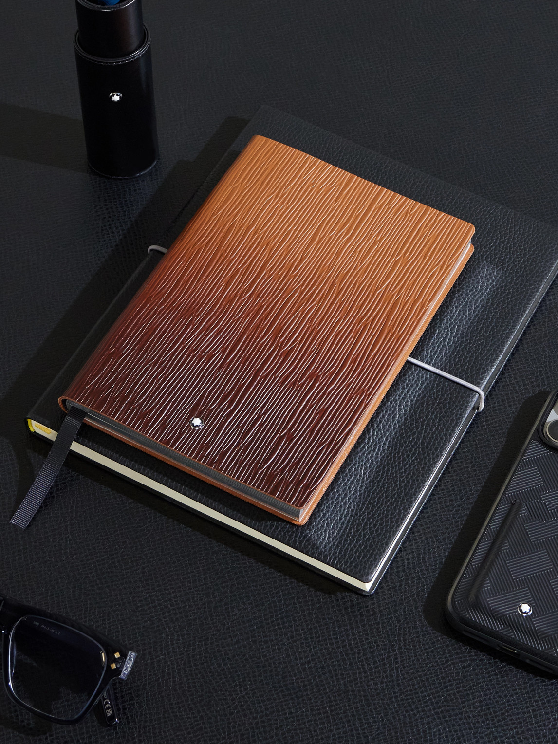 Medium Dégradé Corteccia Sfumato Leather Notebook — 2
