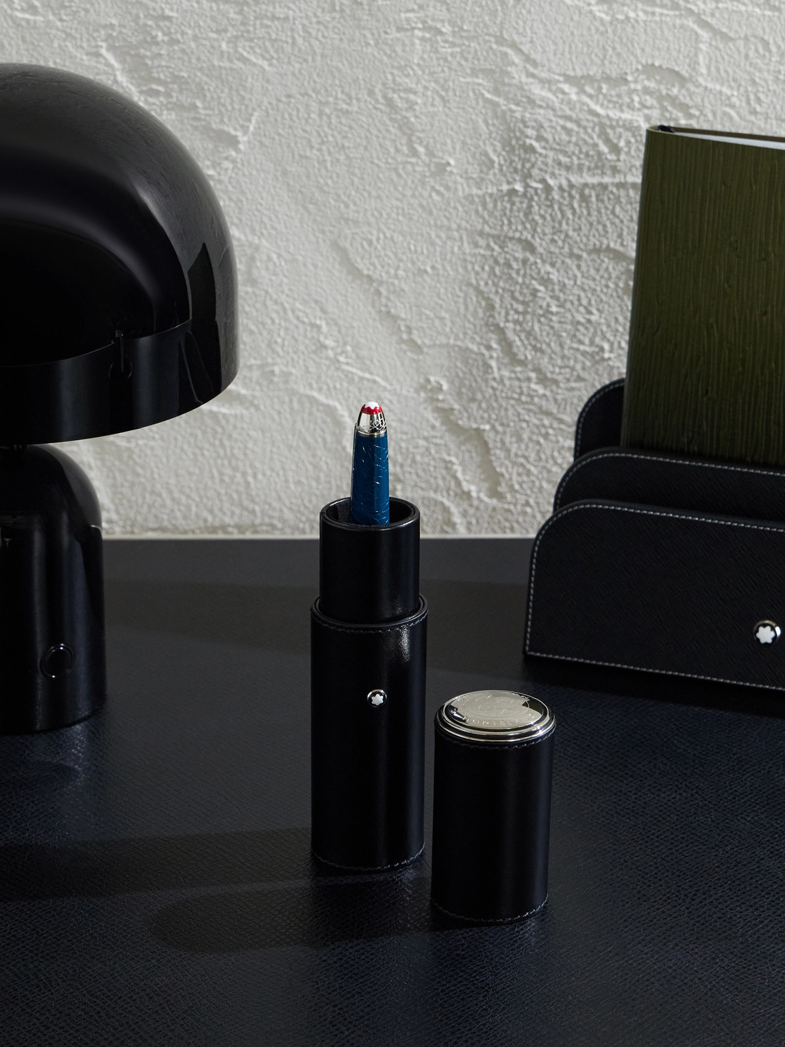 Meisterstück Leather and Silver-Tone Pen Pouch — 2
