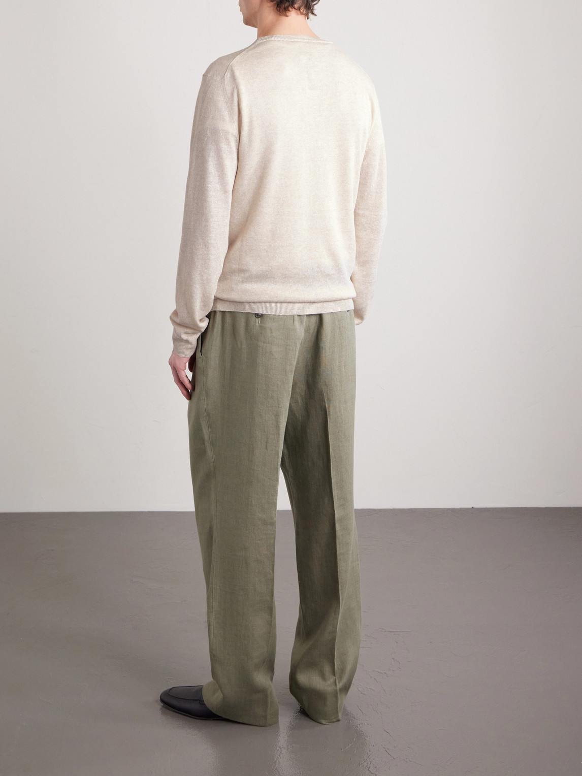  Mr P. - Linen And Cotton-blend Sweater - Men - Neutrals - Xs 