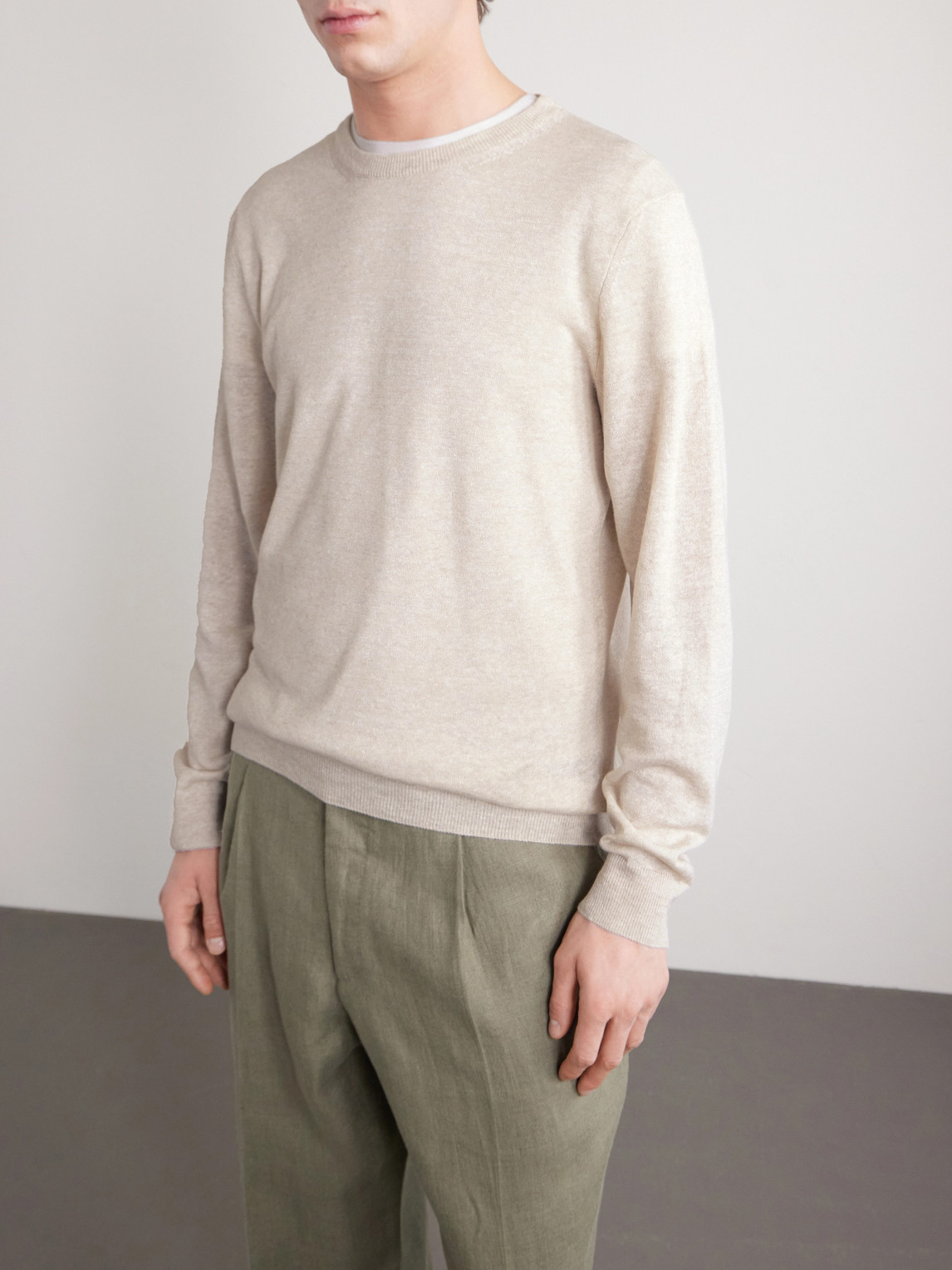  Mr P. - Linen And Cotton-blend Sweater - Men - Neutrals - Xs 