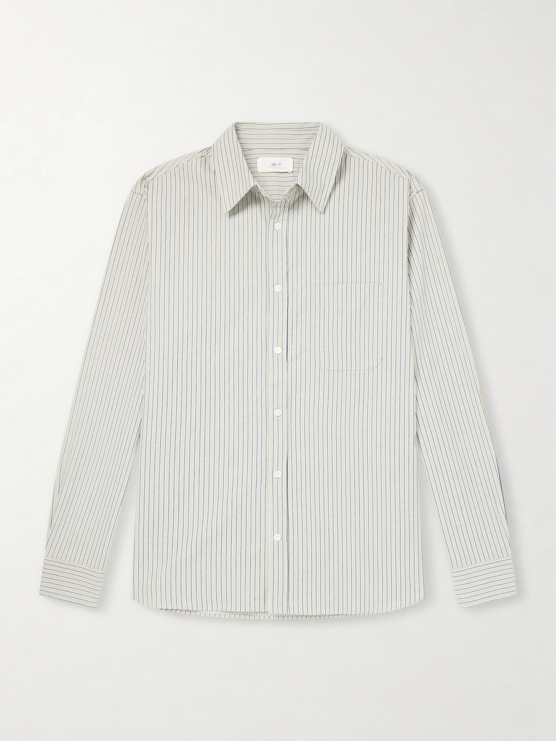MR P. Striped Organic Cotton-Poplin Shirt - Men