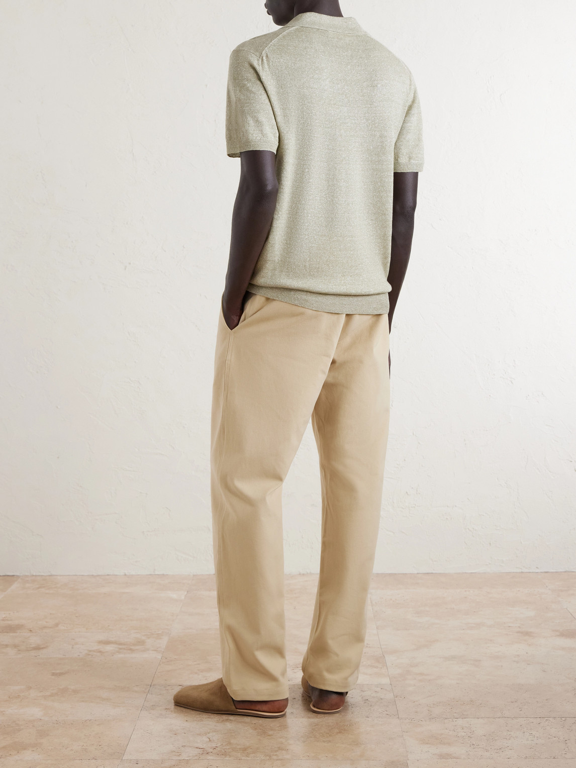 Mr P. - Linen And Cotton-Blend Polo Shirt