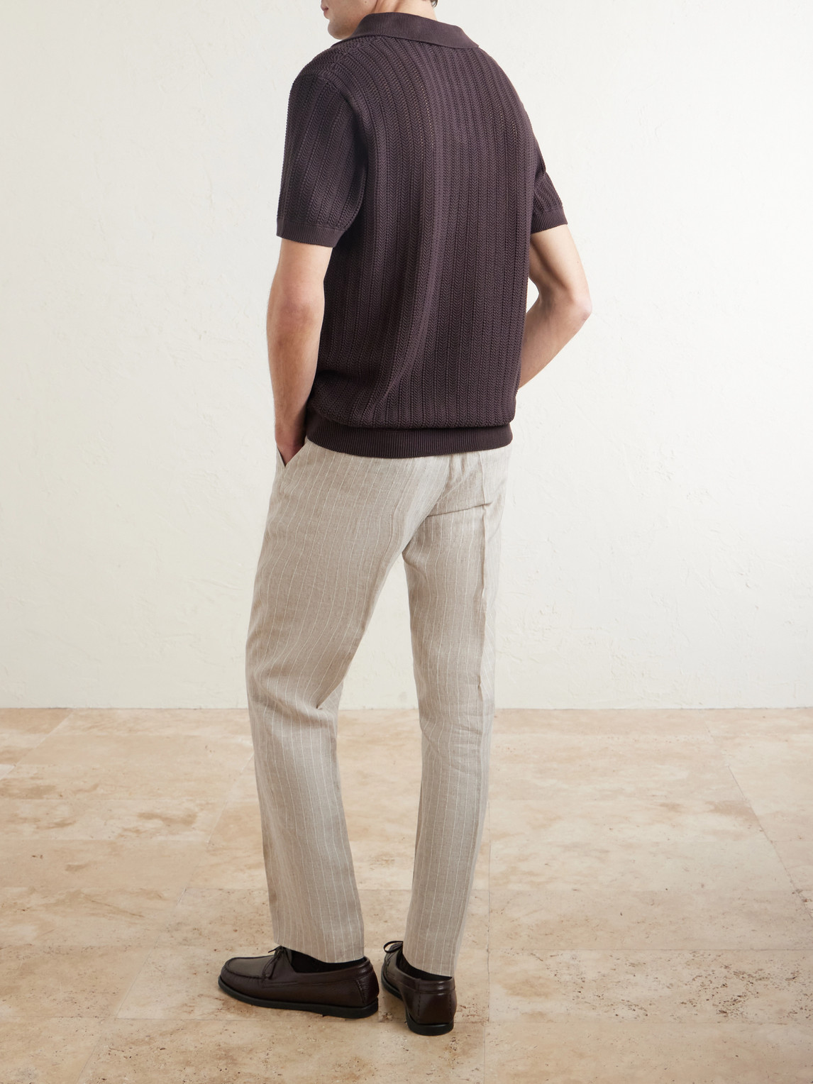 Mr P. - Open-Knit Organic Cotton Polo Shirt