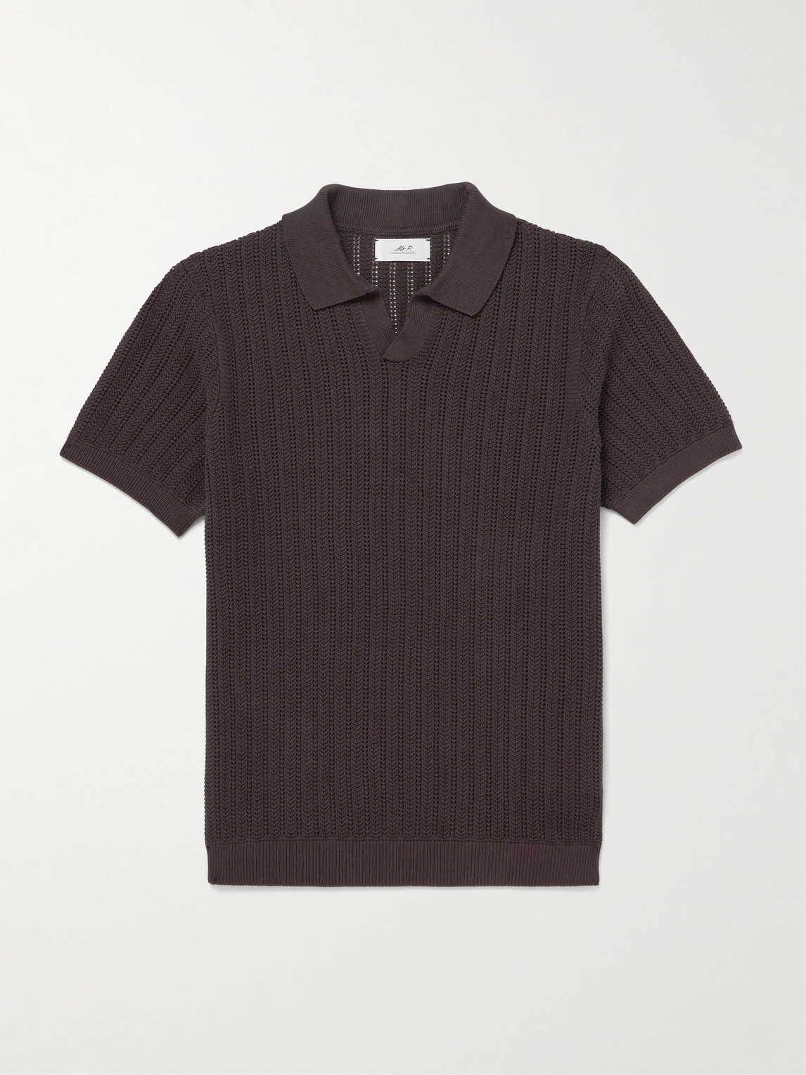 MR P. Open-Knit Organic Cotton Polo hirt - Men