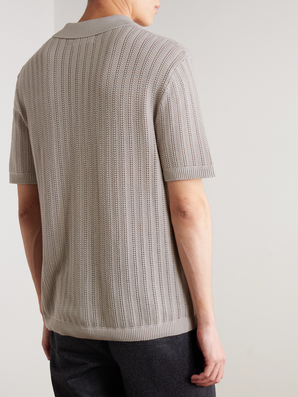  Mr P. - Pointelle-knit Cotton Shirt - Men - Gray - Xs 