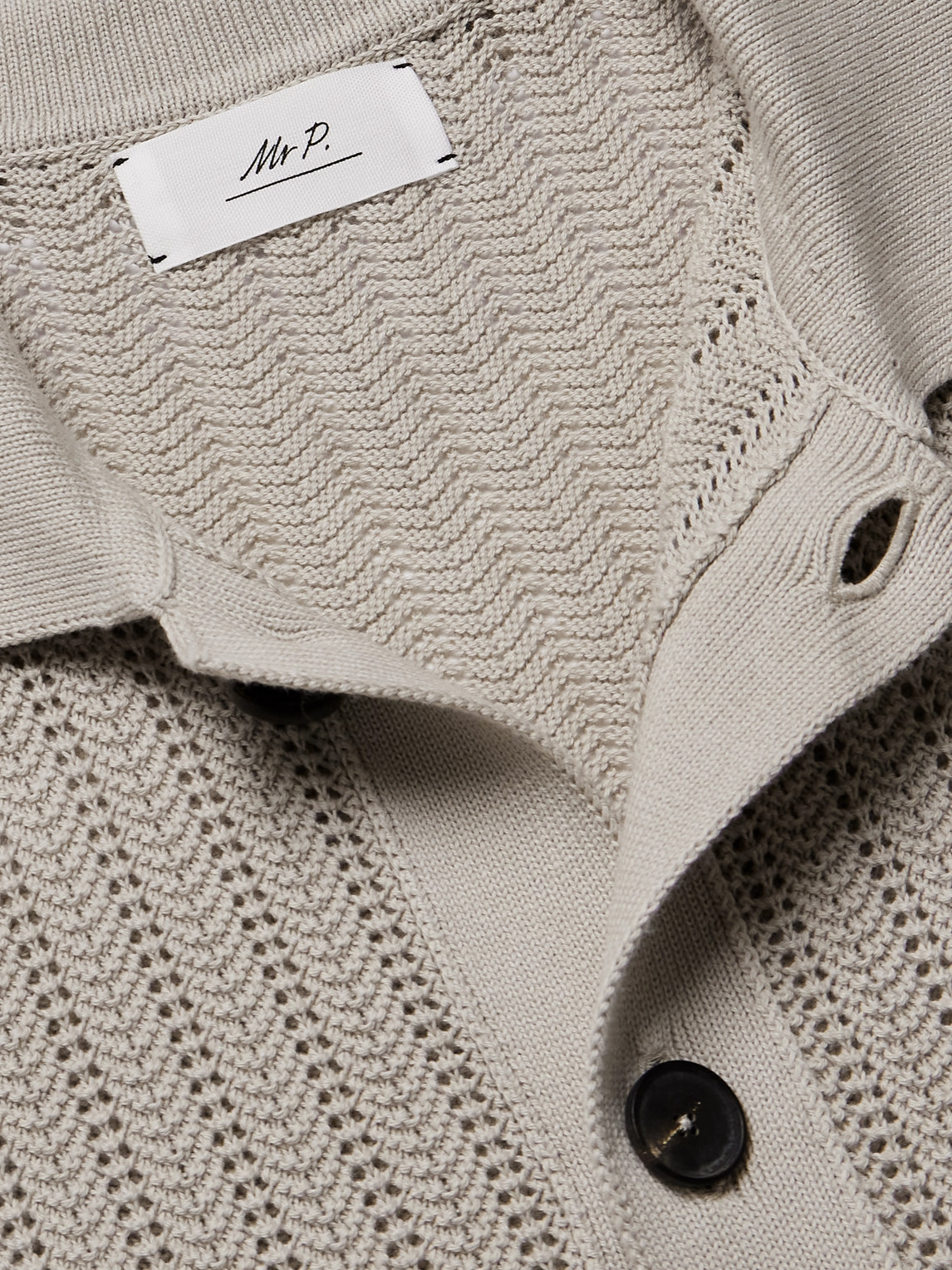  Mr P. - Pointelle-knit Cotton Shirt - Men - Gray - Xs 