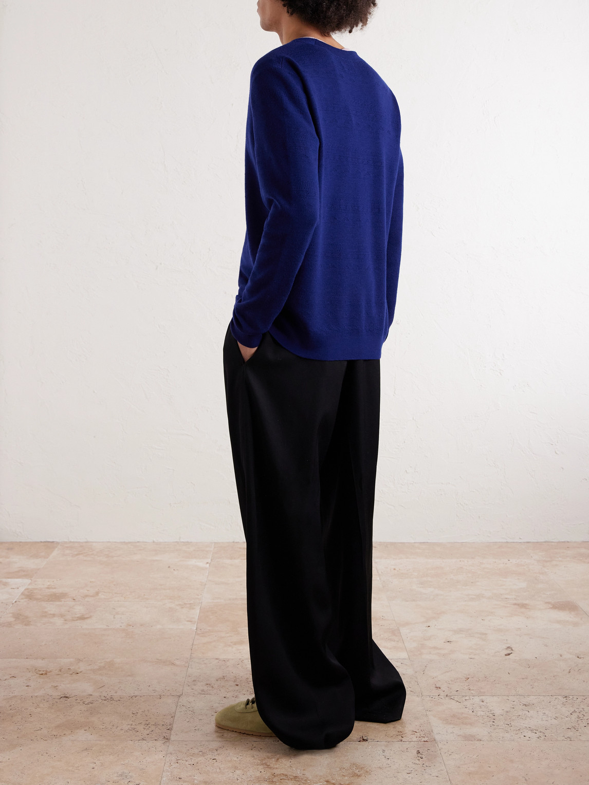  Dries Van Noten - Merino Wool Sweater - Men - Blue - S 