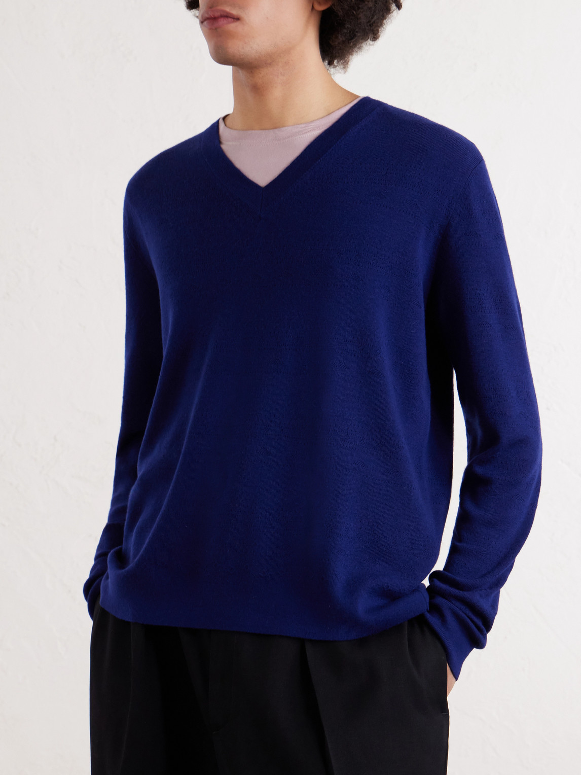  Dries Van Noten - Merino Wool Sweater - Men - Blue - S 