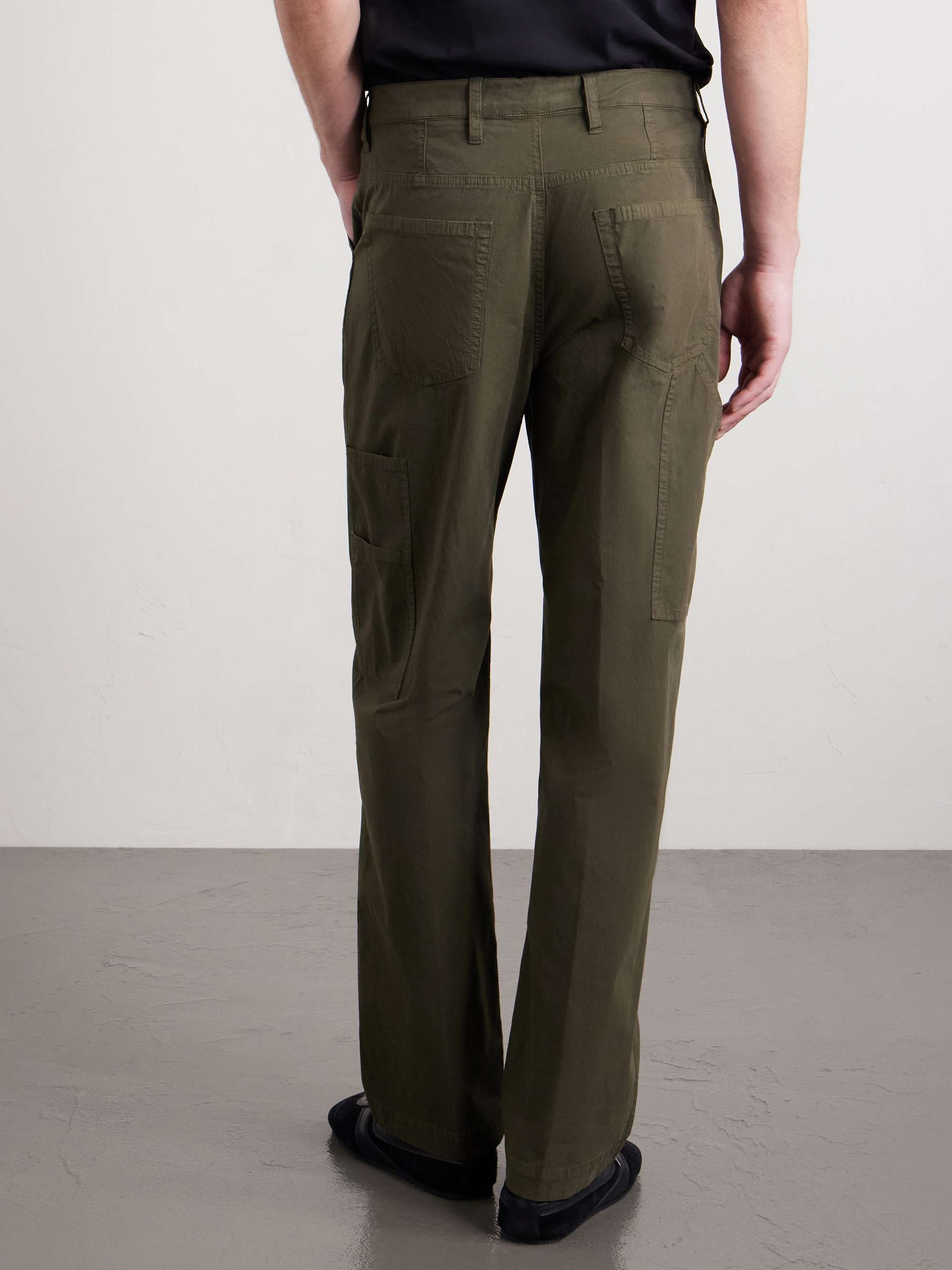 DRIES VAN NOTEN Straight-Leg Stretch-Cotton Twill Trousers for Men