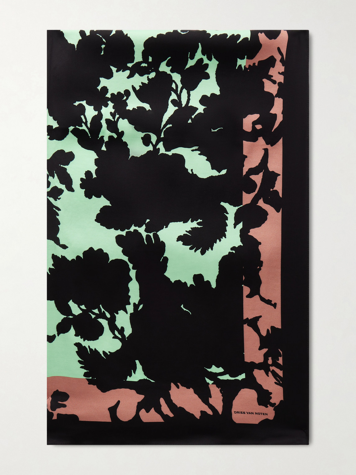 Dries Van Noten Floral-Print Satin Scarf - Men