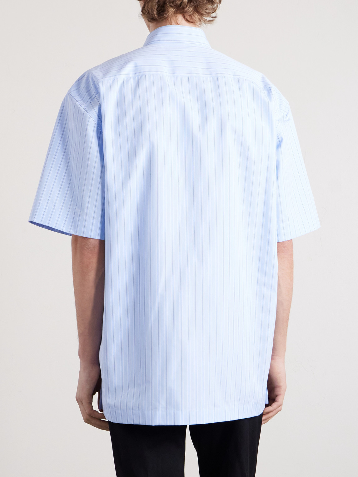  Dries Van Noten - Pinstriped Cotton-poplin Shirt - Men - Blue - S 