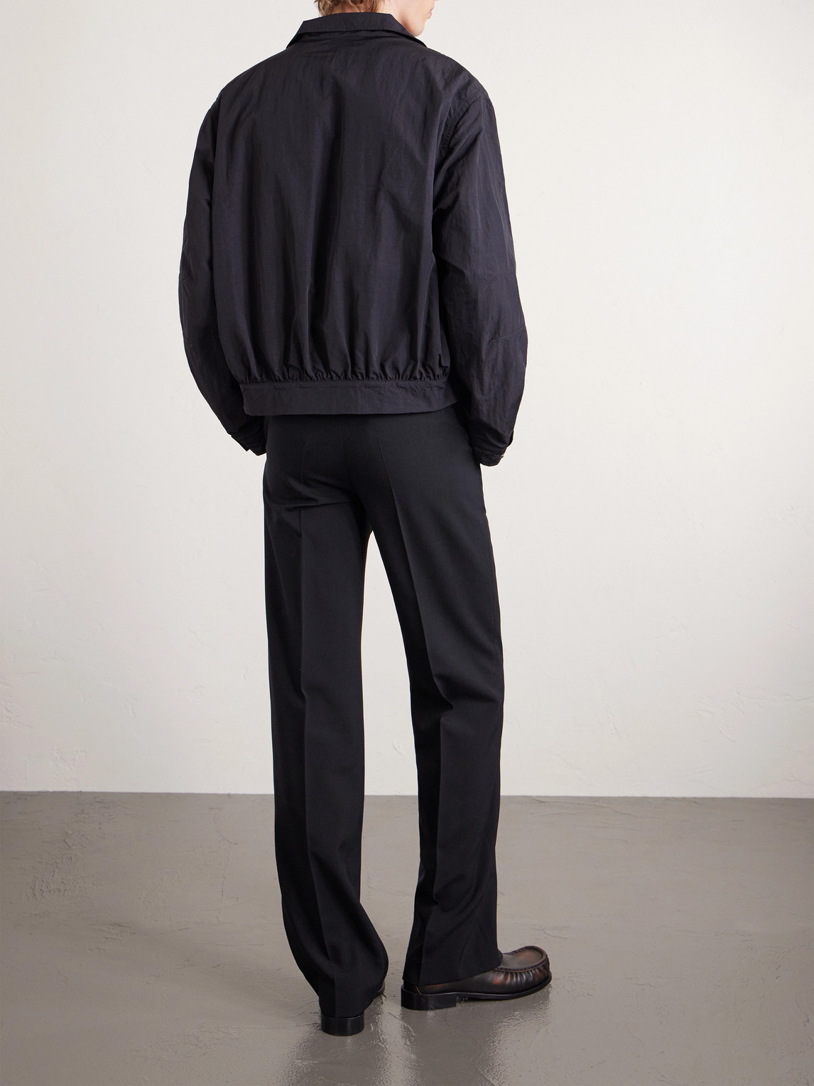 Straight-Leg Wool-Twill Trousers