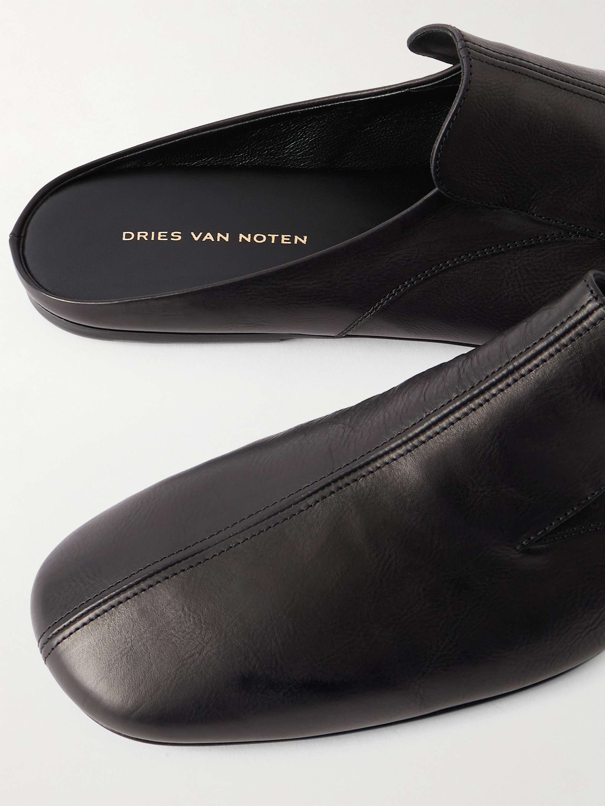 DRIES VAN NOTEN Leather Slides for Men | MR PORTER