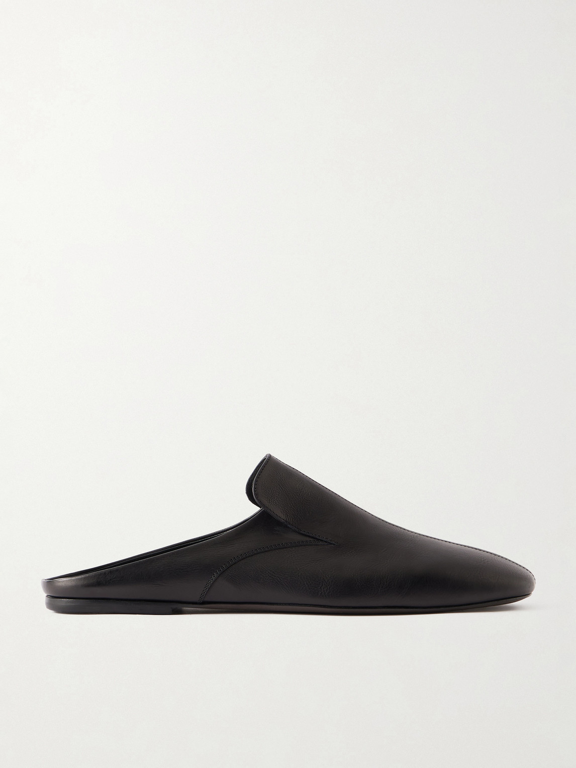 Dries Van Noten Leather Slides In Black
