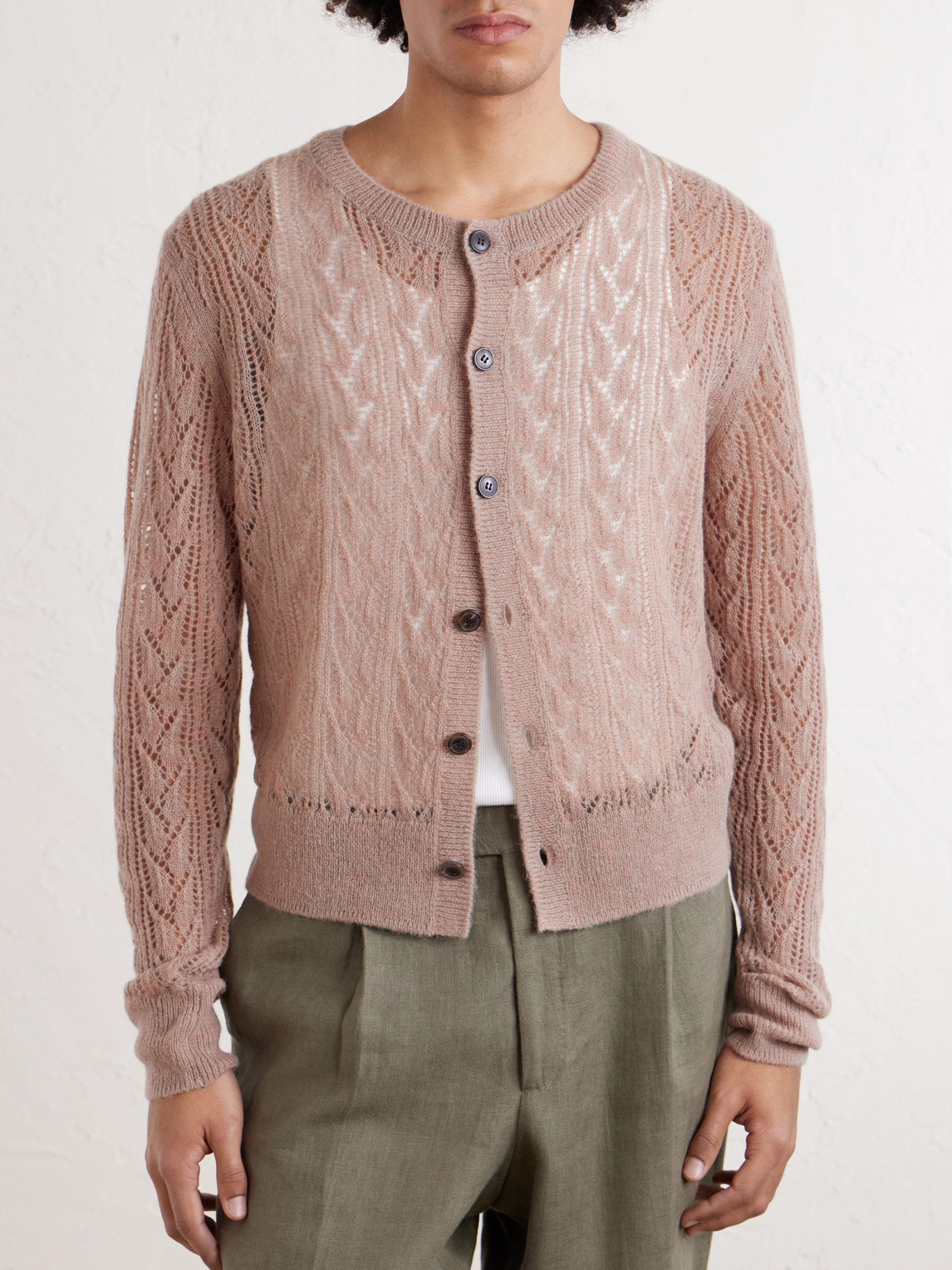  Dries Van Noten - Knitted Cardigan - Men - Brown - S 