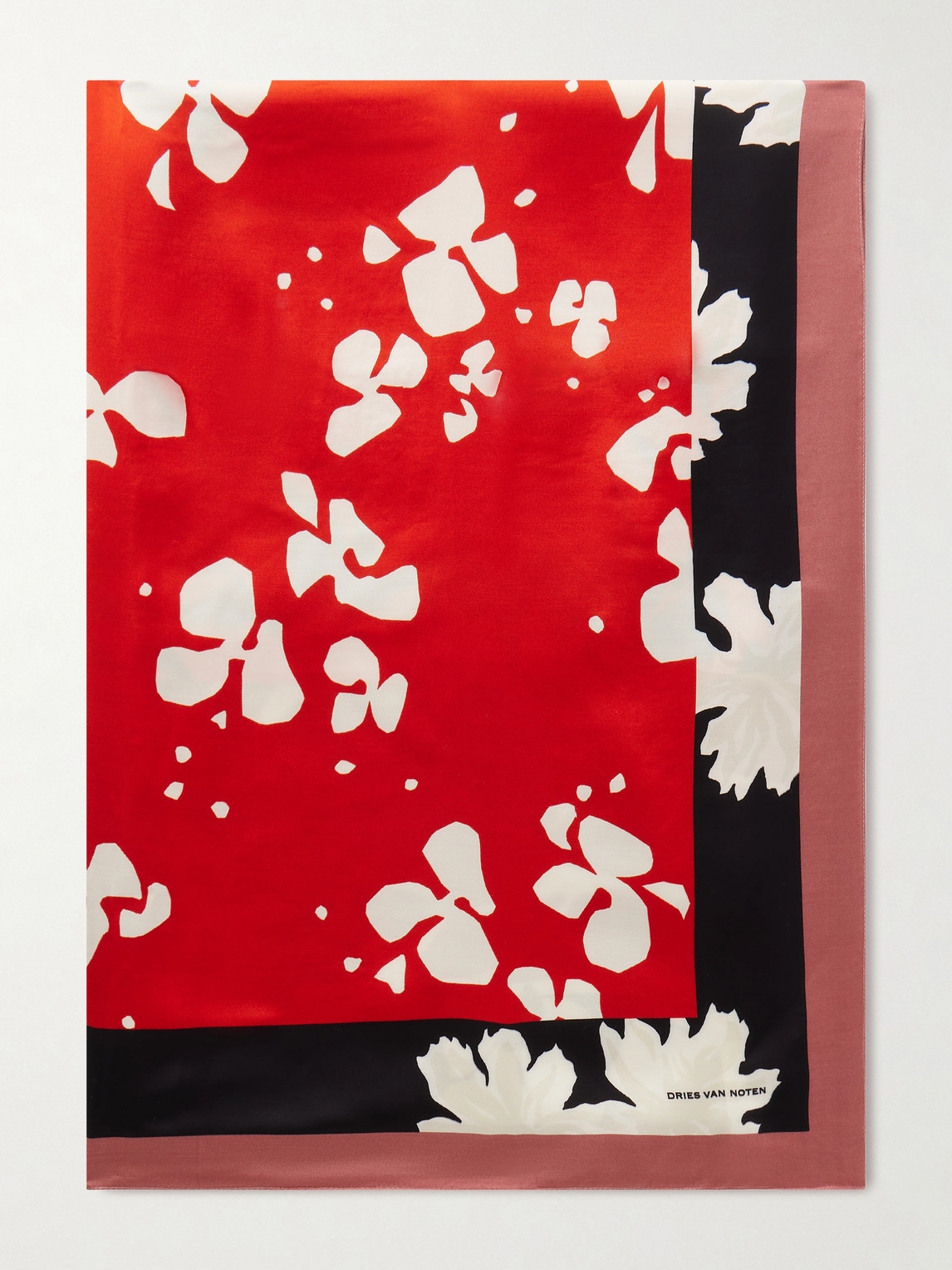 Dries Van Noten Floral-Print Satin Scarf - Men