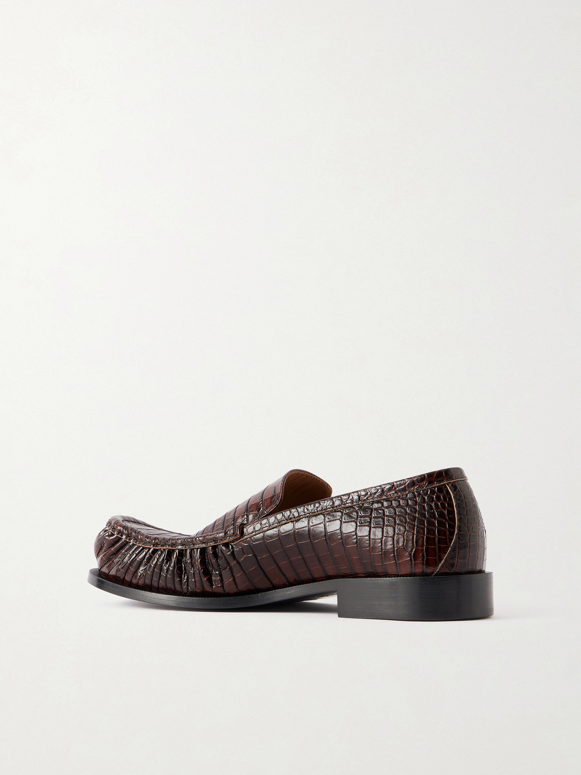  Dries Van Noten - Croc-effect Leather Loafers - Men - Brown - Eu 40 