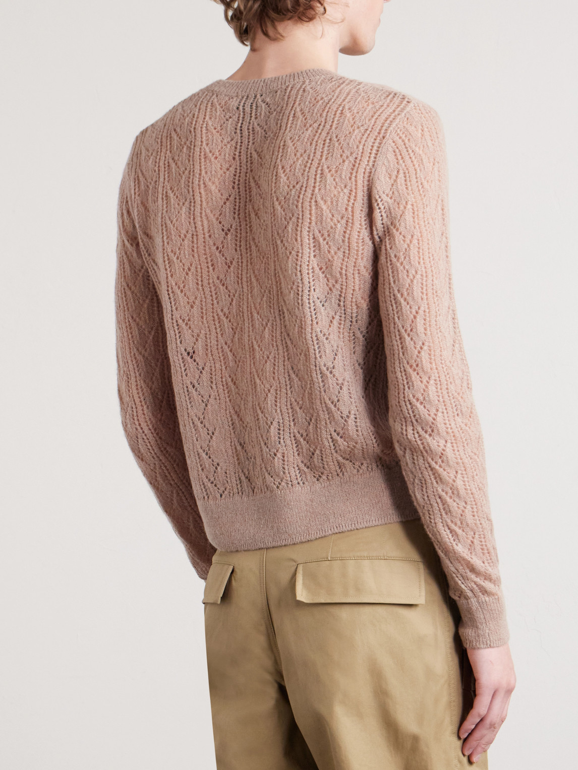  Dries Van Noten - Open-knit Sweater - Men - Neutrals - S 