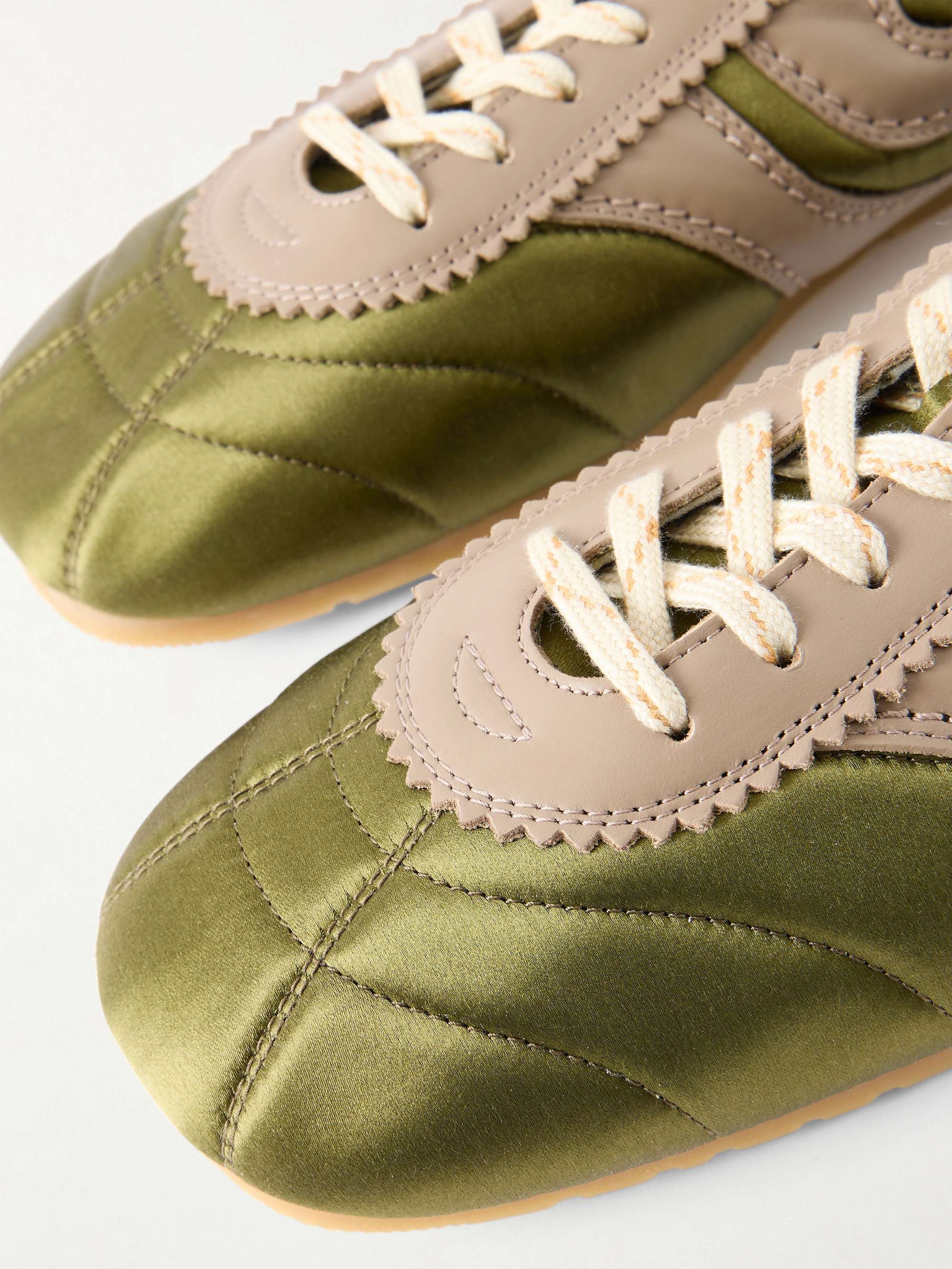 DRIES VAN NOTEN Leather-Trimmed Quilted Satin Sneakers for Men