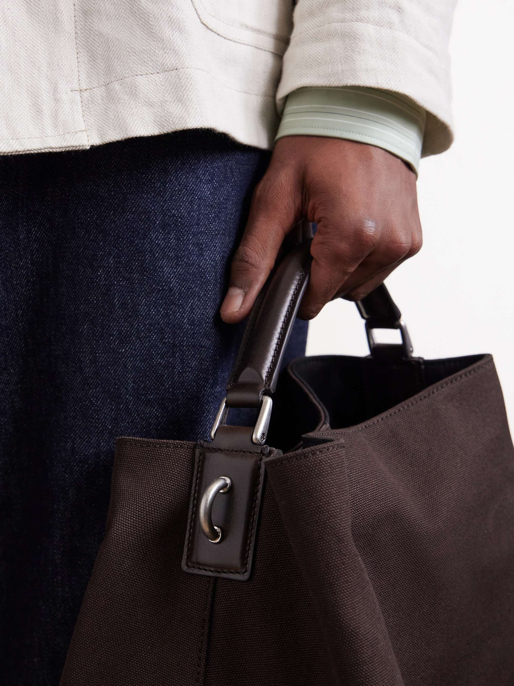 DRIES VAN NOTEN Leather-Trimmed Canvas Tote for Men | MR PORTER