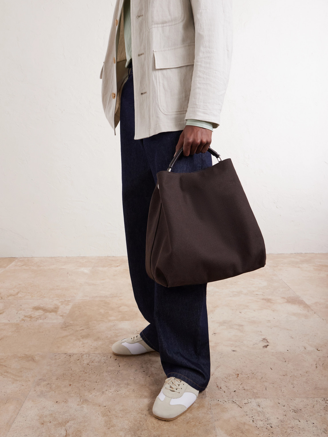  Dries Van Noten - Leather-trimmed Canvas Tote - Men - Brown 