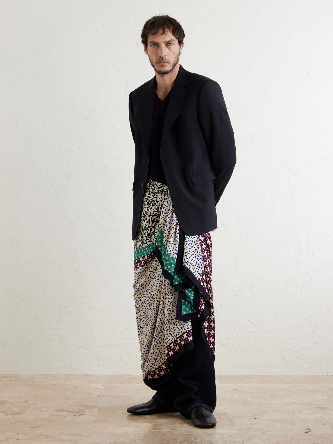  Dries Van Noten - Printed Satin Scarf - Men - Multi 