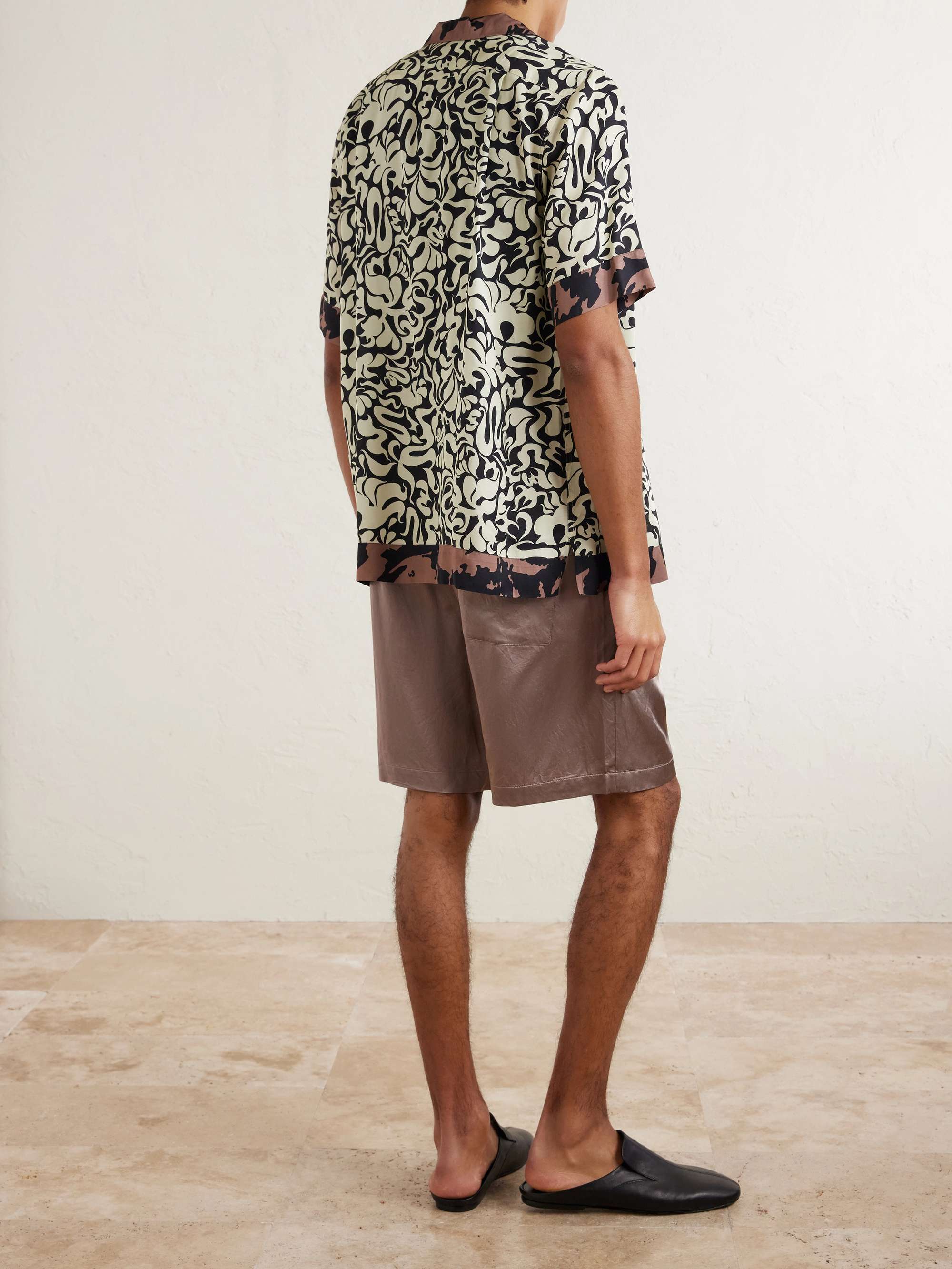 DRIES VAN NOTEN Straight-Leg Twill Drawstring Shorts for Men | MR