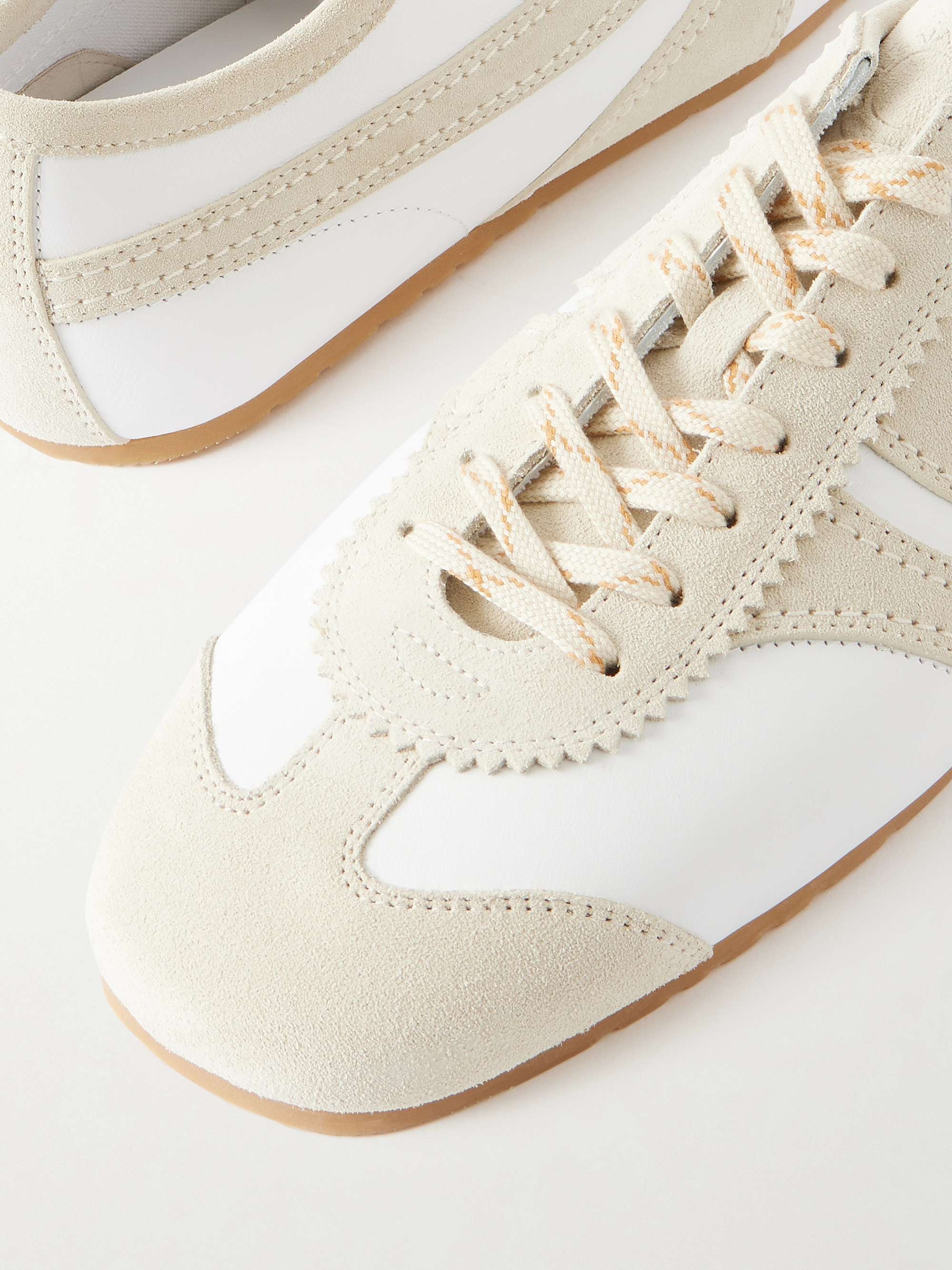 DRIES VAN NOTEN Suede-Trimmed Leather Sneakers for Men | MR PORTER