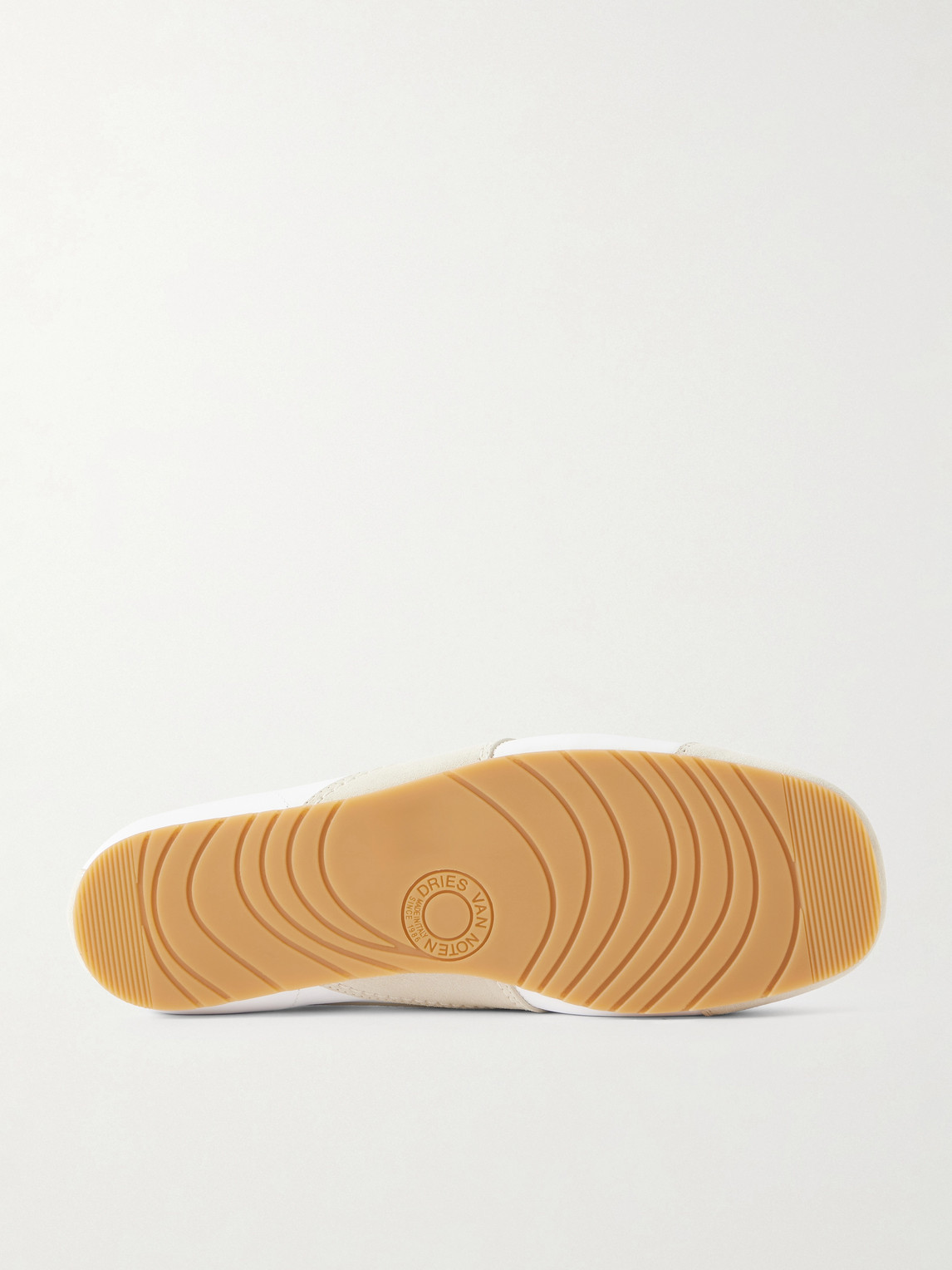 Suede-Trimmed Leather Sneakers