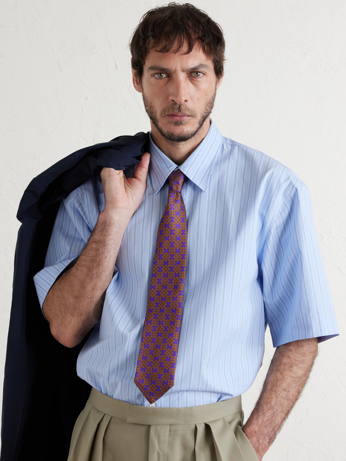  Dries Van Noten - 7.5cm Silk-jacquard Tie - Men - Purple 