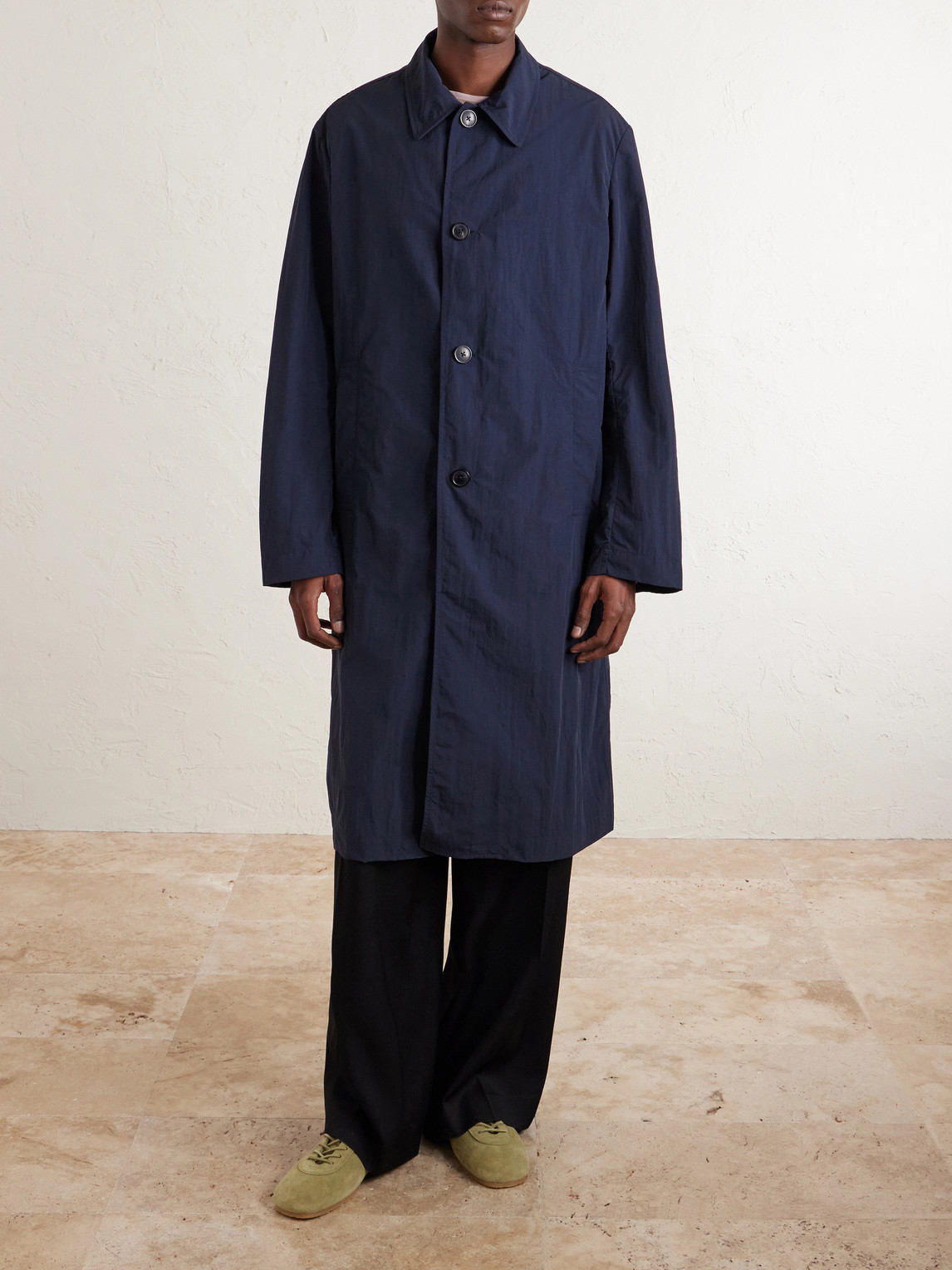  Dries Van Noten - Shell Trench Coat - Men - Blue - Xl 