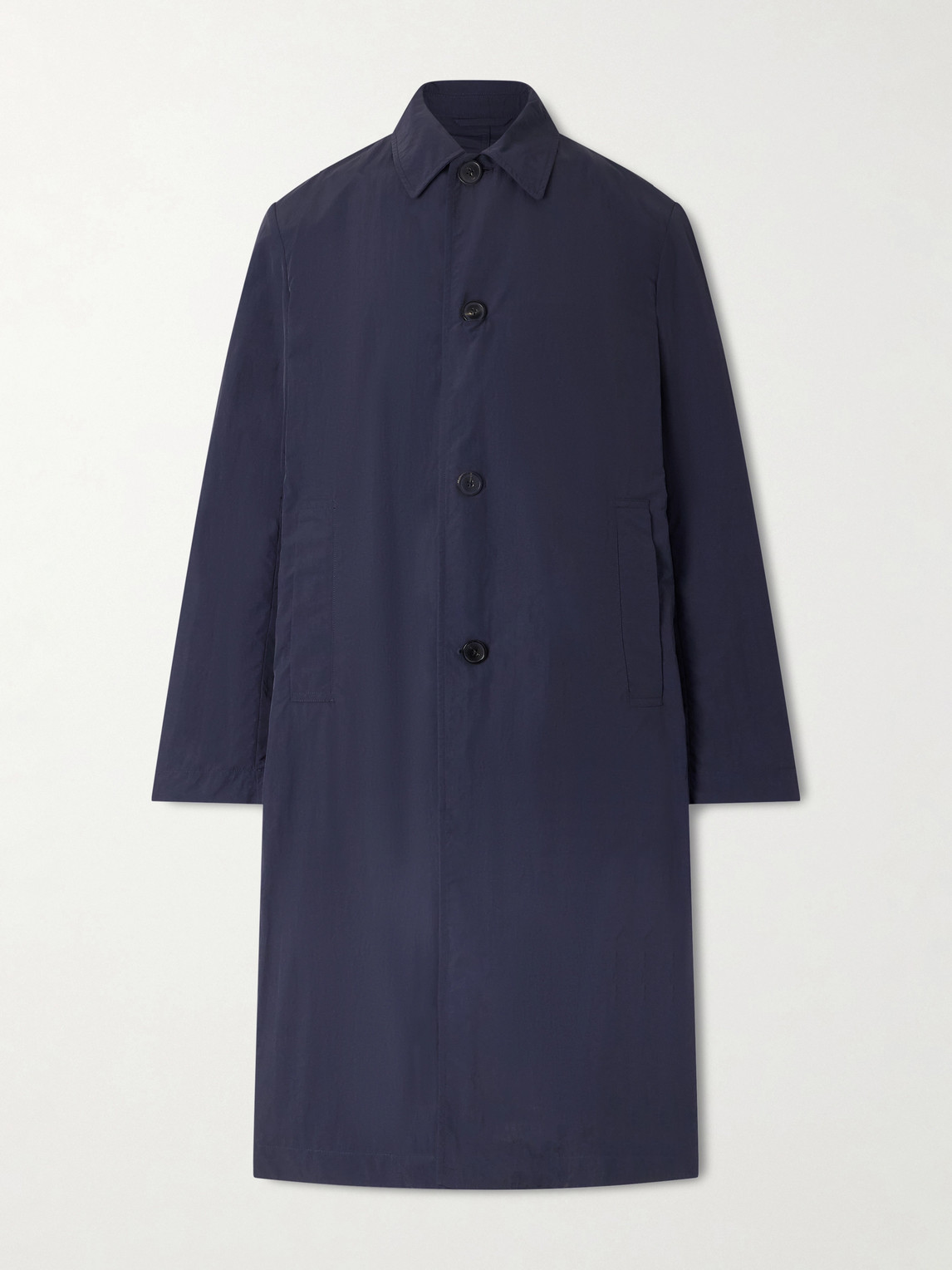 Dries Van Noten Shell Trench Coat In Blue