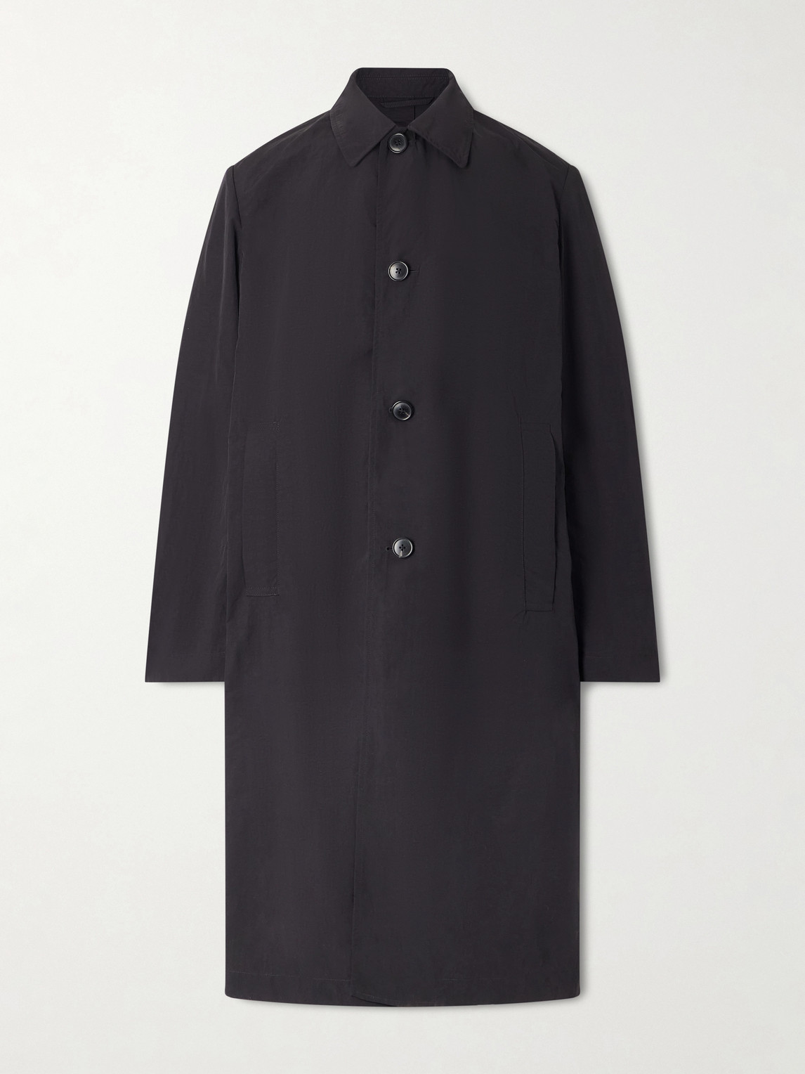 Dries Van Noten Shell Trench Coat In Black